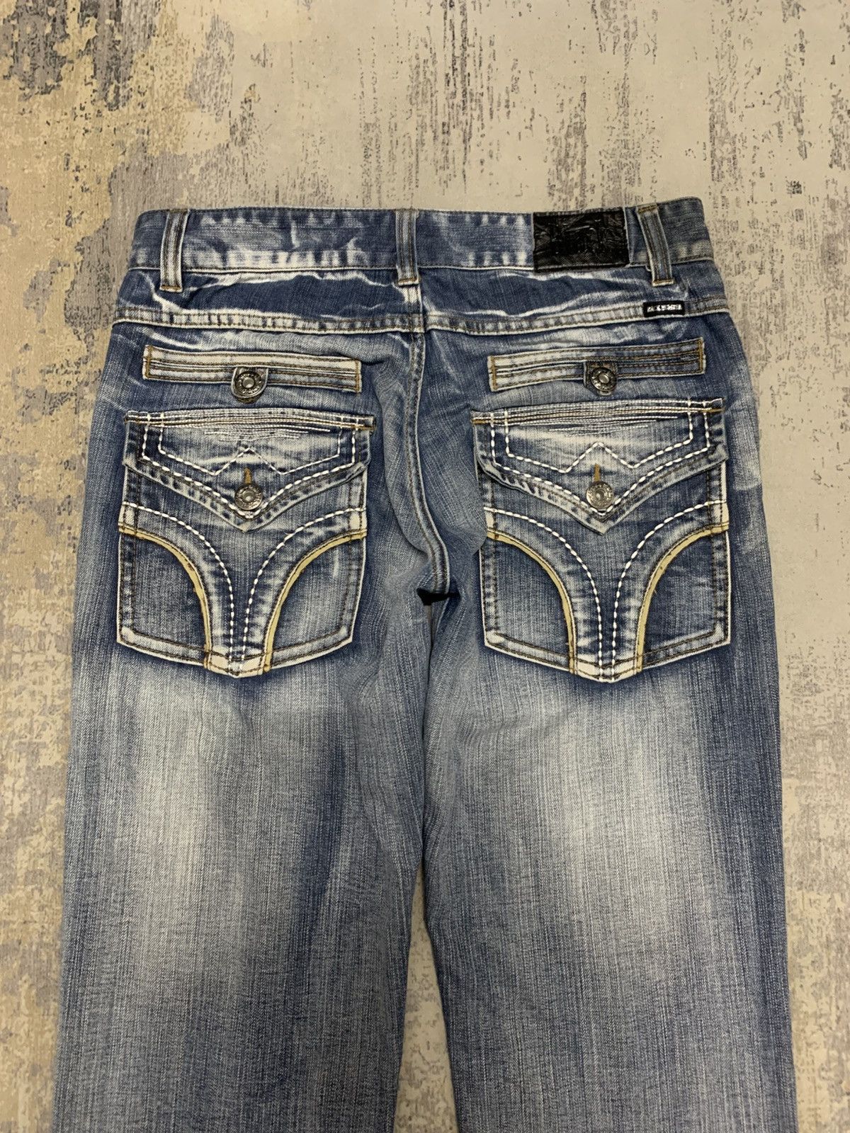 japan back number smoke wash denim y2k style