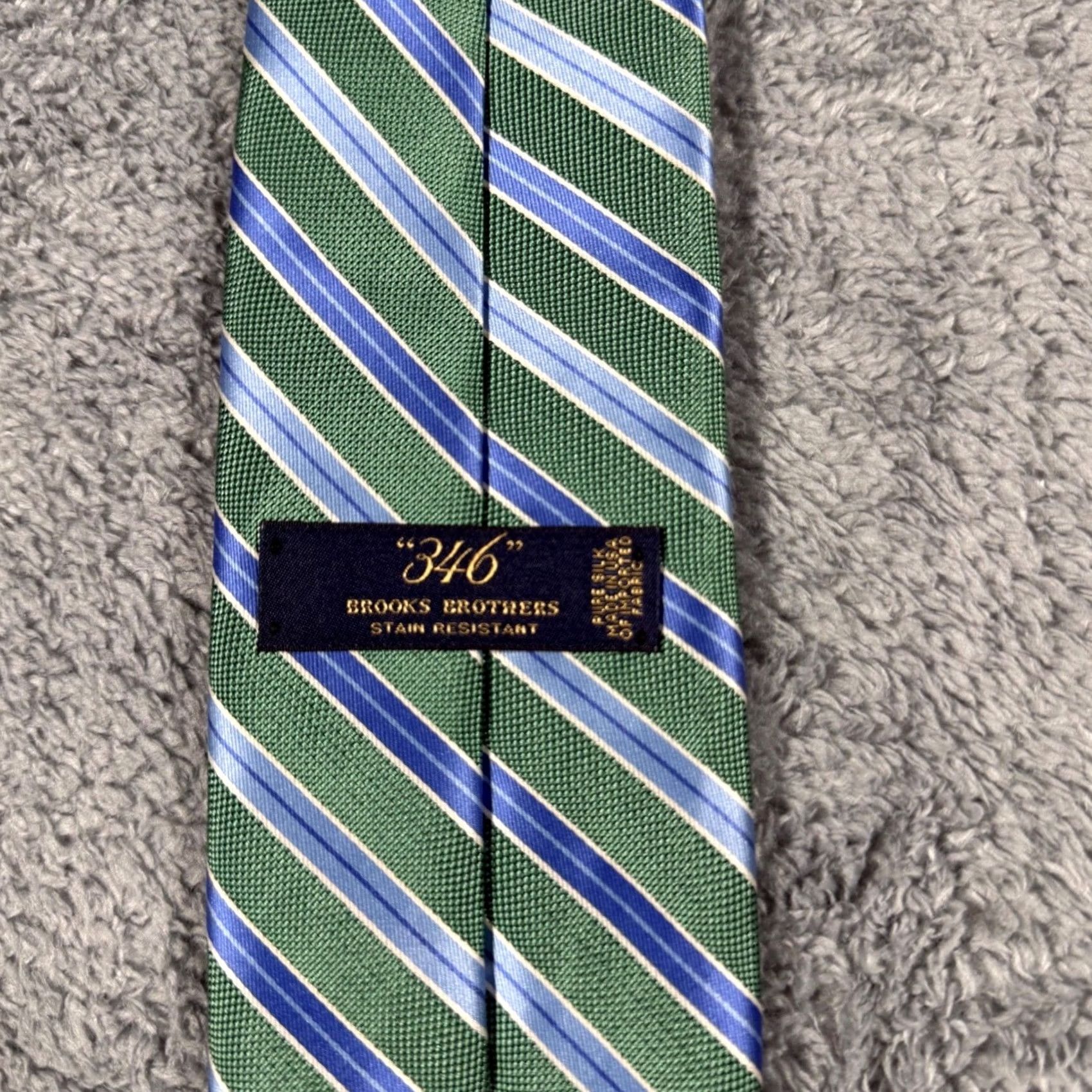 Brooks Brothers Brooks Brothers Multicolor Striped Silk Green Tie Mens One Size Size ONE SIZE - 3 Thumbnail