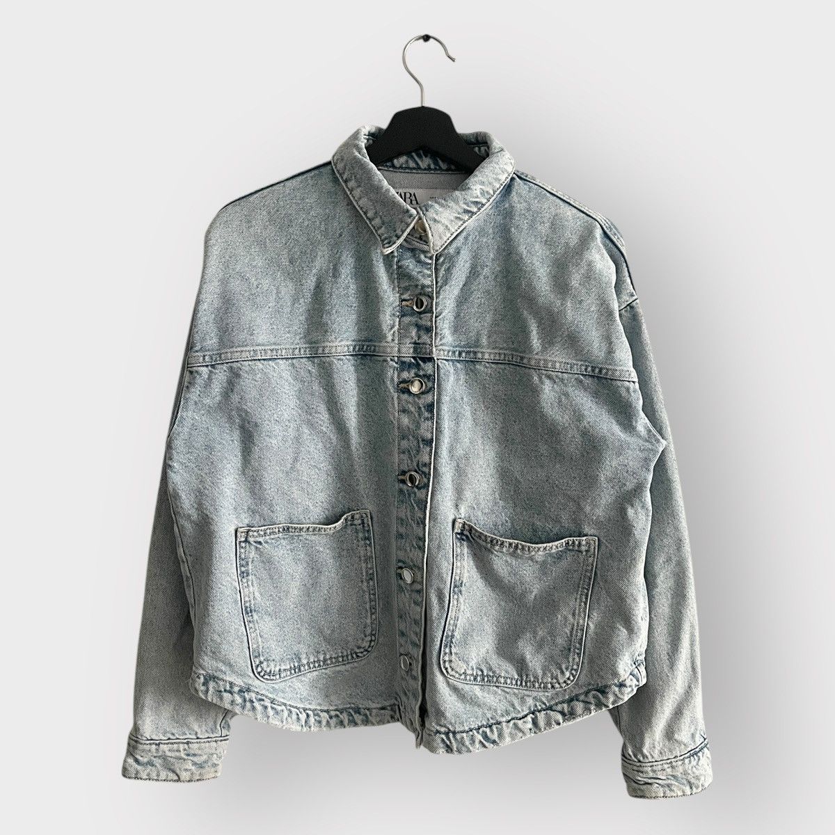 Zara STEAL! Zara Square sprockets Denim Jacket Size US S / EU 44-46 / 1 - 1 Thumbnail