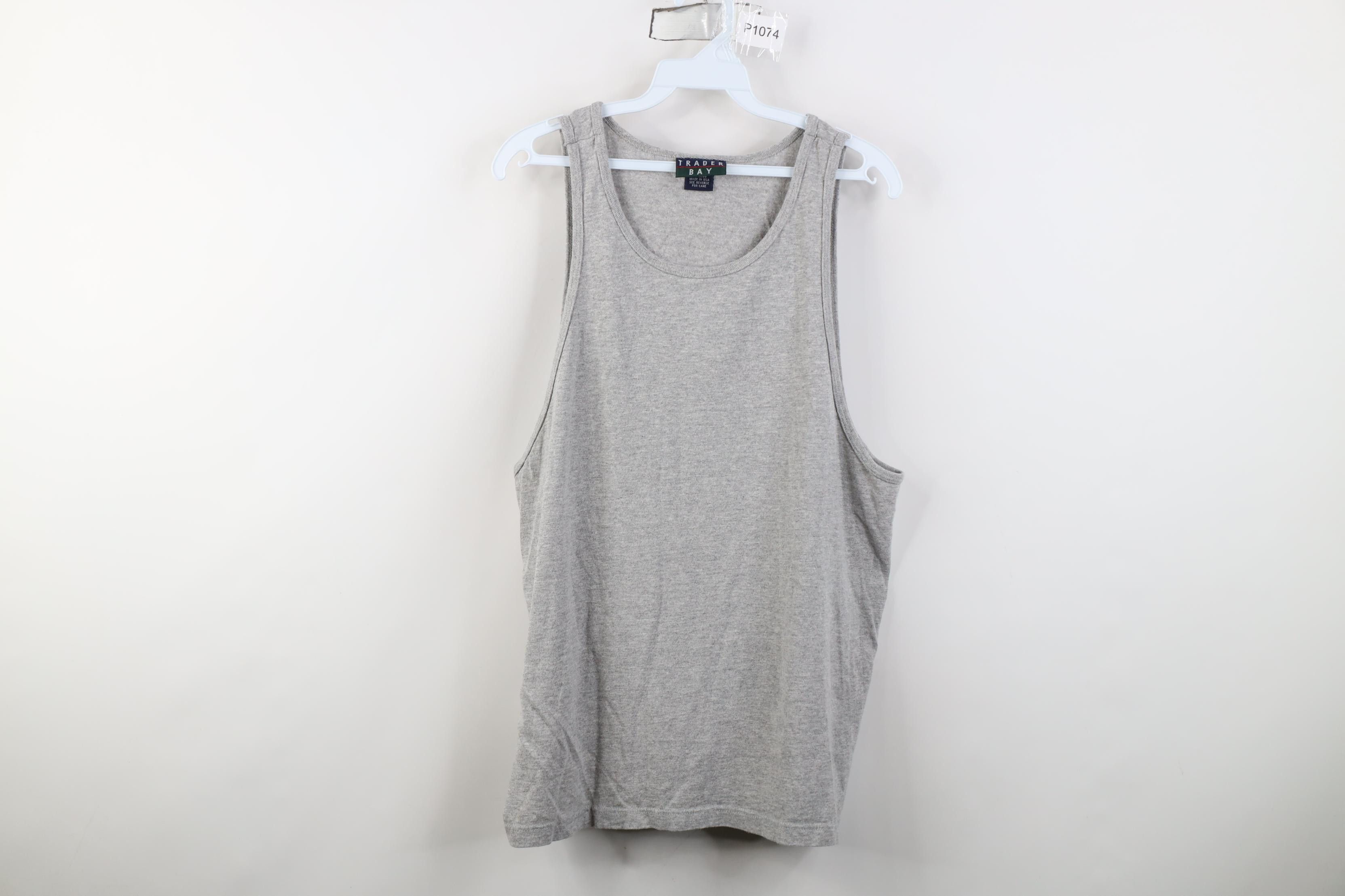 Vintage Vintage 90s Streetwear Tank Top T-Shirt Heather Gray USA Size US XL / EU 56 / 4 - 1 Thumbnail
