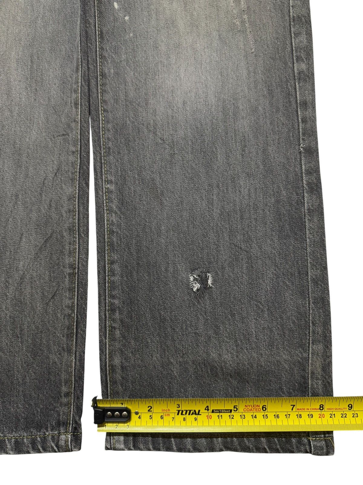 JNCO Vintage Y2K Japanese Brand Grey Faded Wash Distress Loose Size US 30 / EU 46 - 13 Thumbnail