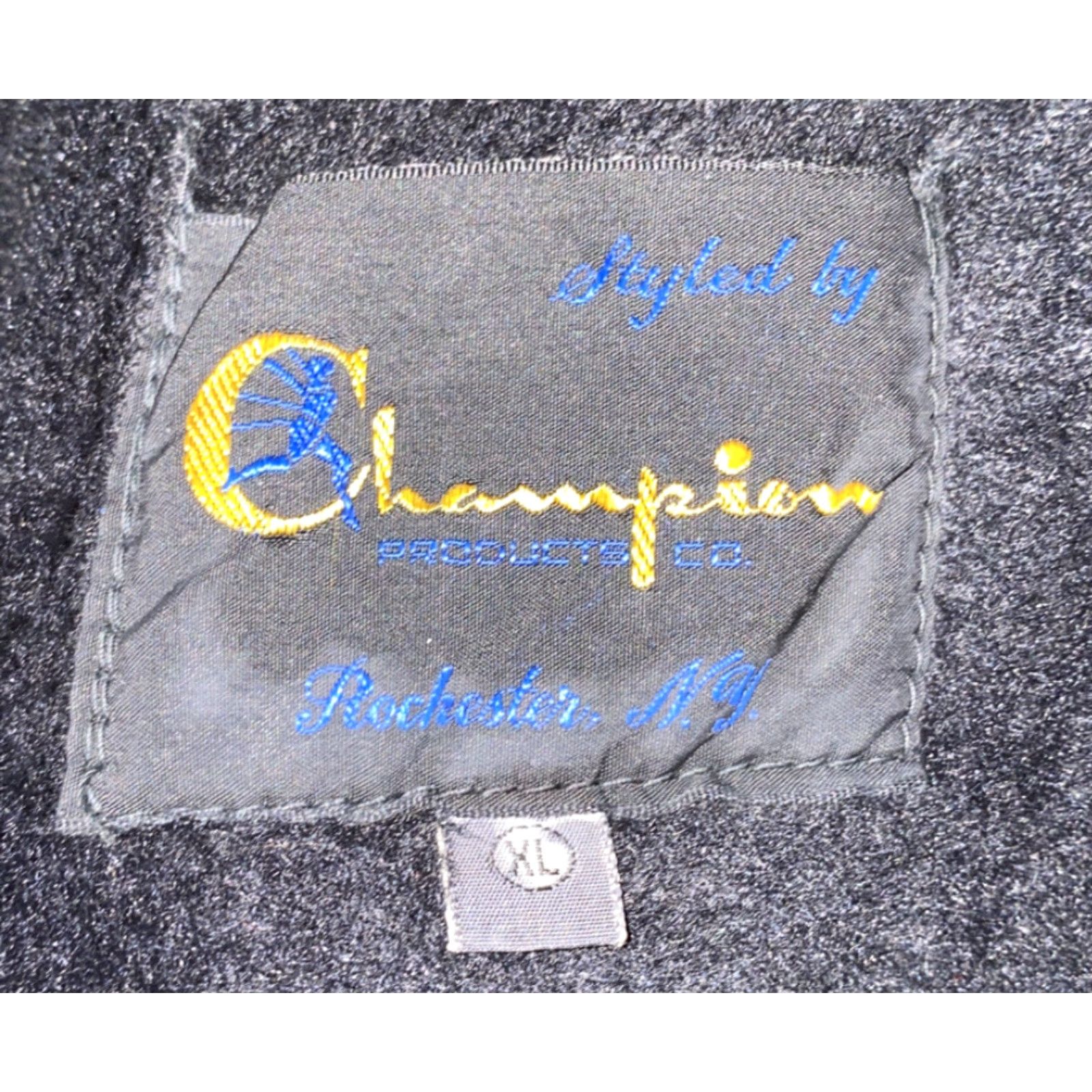 Champion Champion Jacket Men XL Black Fleece Lined Full Zip Football Whitehall Mens Size US XL / EU 56 / 4 - 2 Thumbnail