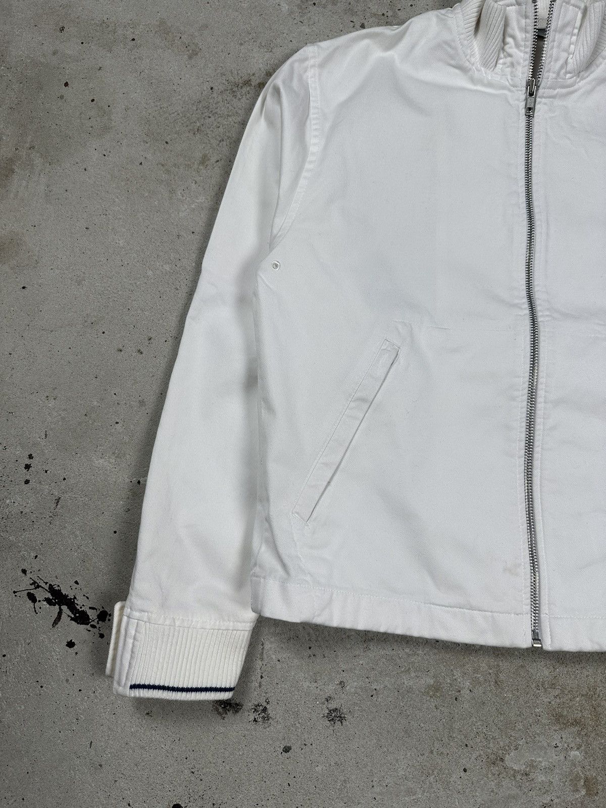 Nike × Vintage Vintage Y2K Nike White Cropped Light Jacket Harrington Style Size US S / EU 44-46 / 1 - 3 Thumbnail