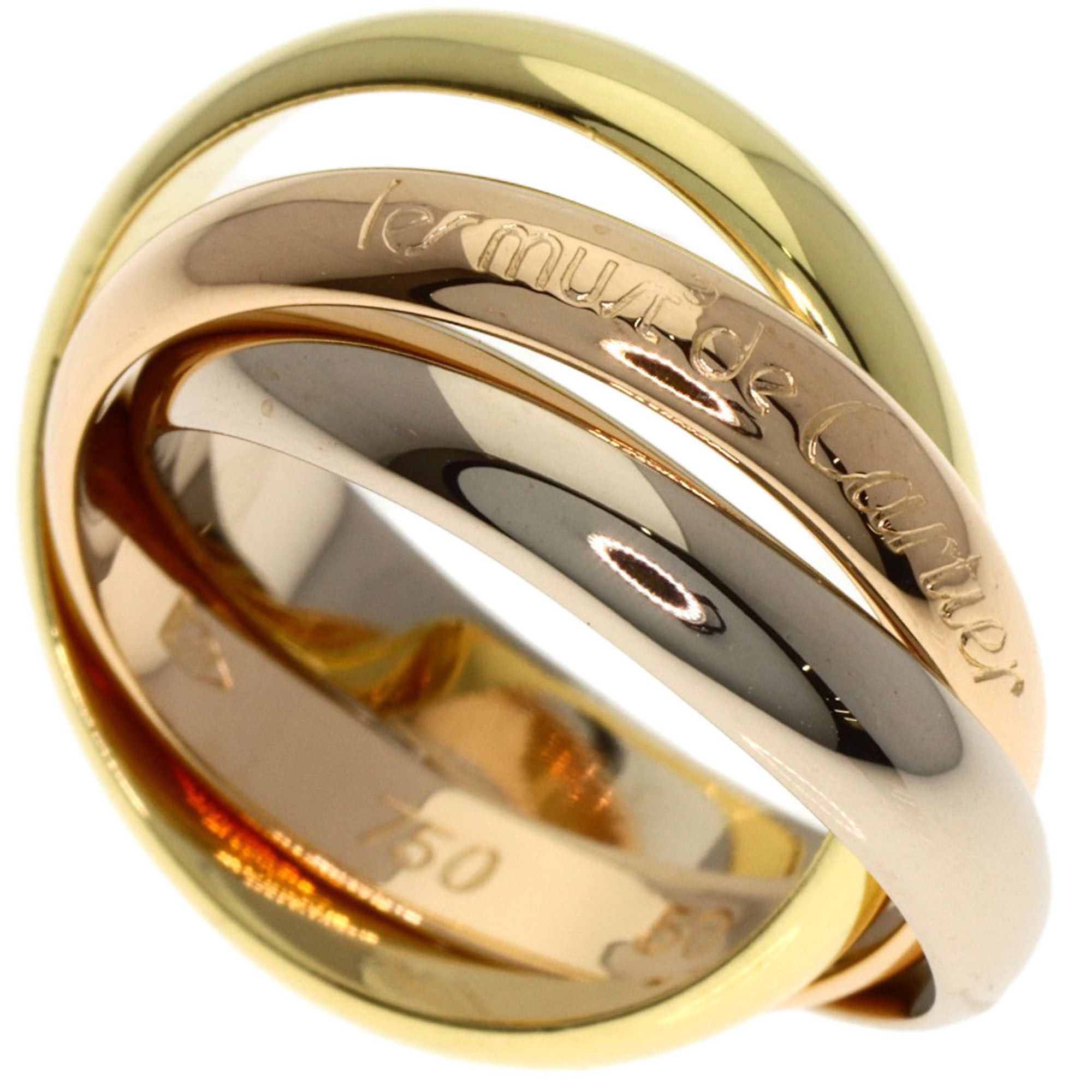 Cartier Cartier Trinity #50 Ring, 18K Yellow Gold/18KPG/18KWG, Women's Size ONE SIZE - 1 Thumbnail