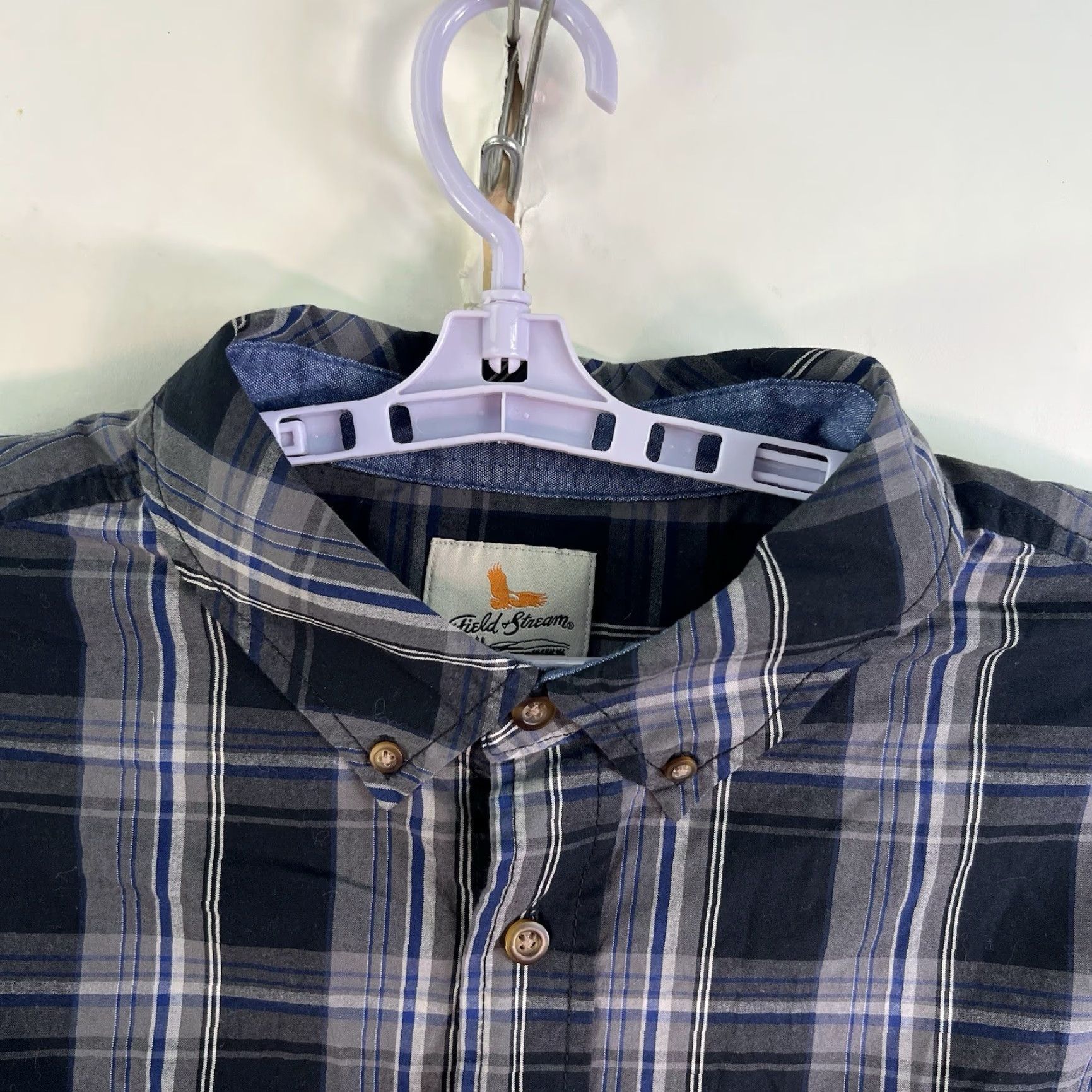 Vintage VINTAGE Field & Stream Men's 2XL Plaid Button-Down Shirt Long Sleeve Casual Blue Cotton Outdoor Size US XXL / EU 58 / 5 - 3 Thumbnail