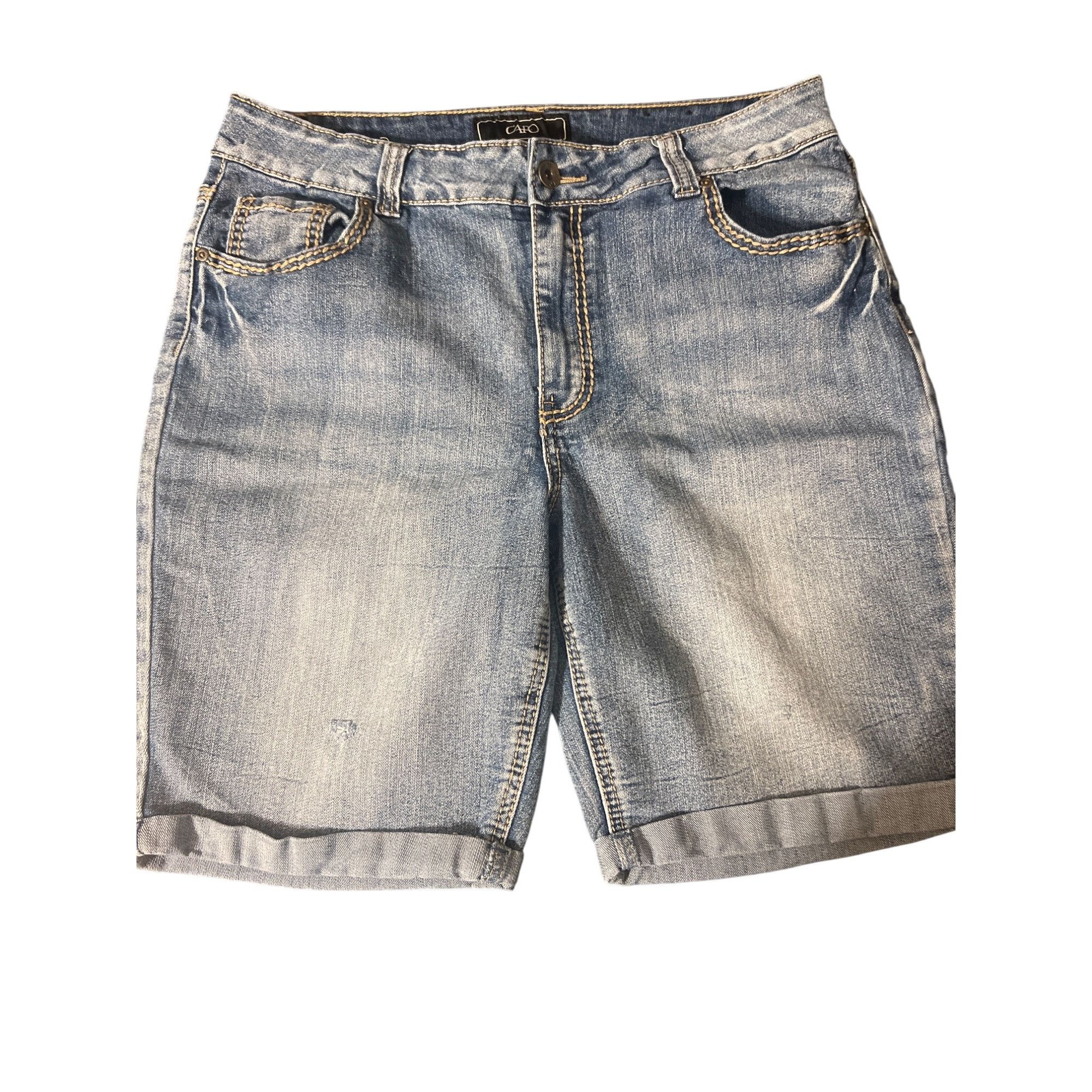 Other Cato Denim Bermuda Shorts Blue Jean Thick Stitching Studs Ba Size 36" / US 14 / IT 50 - 1 Thumbnail