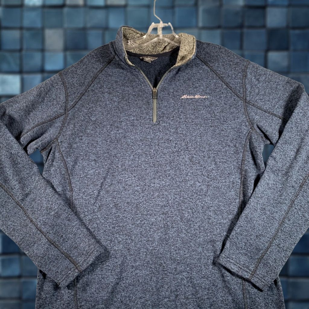 Eddie Bauer Eddie Bauer Mens XL Blue Fleece Pullover 1/4 Zip Hiking Casual Size US XL / EU 56 / 4 - 1 Thumbnail
