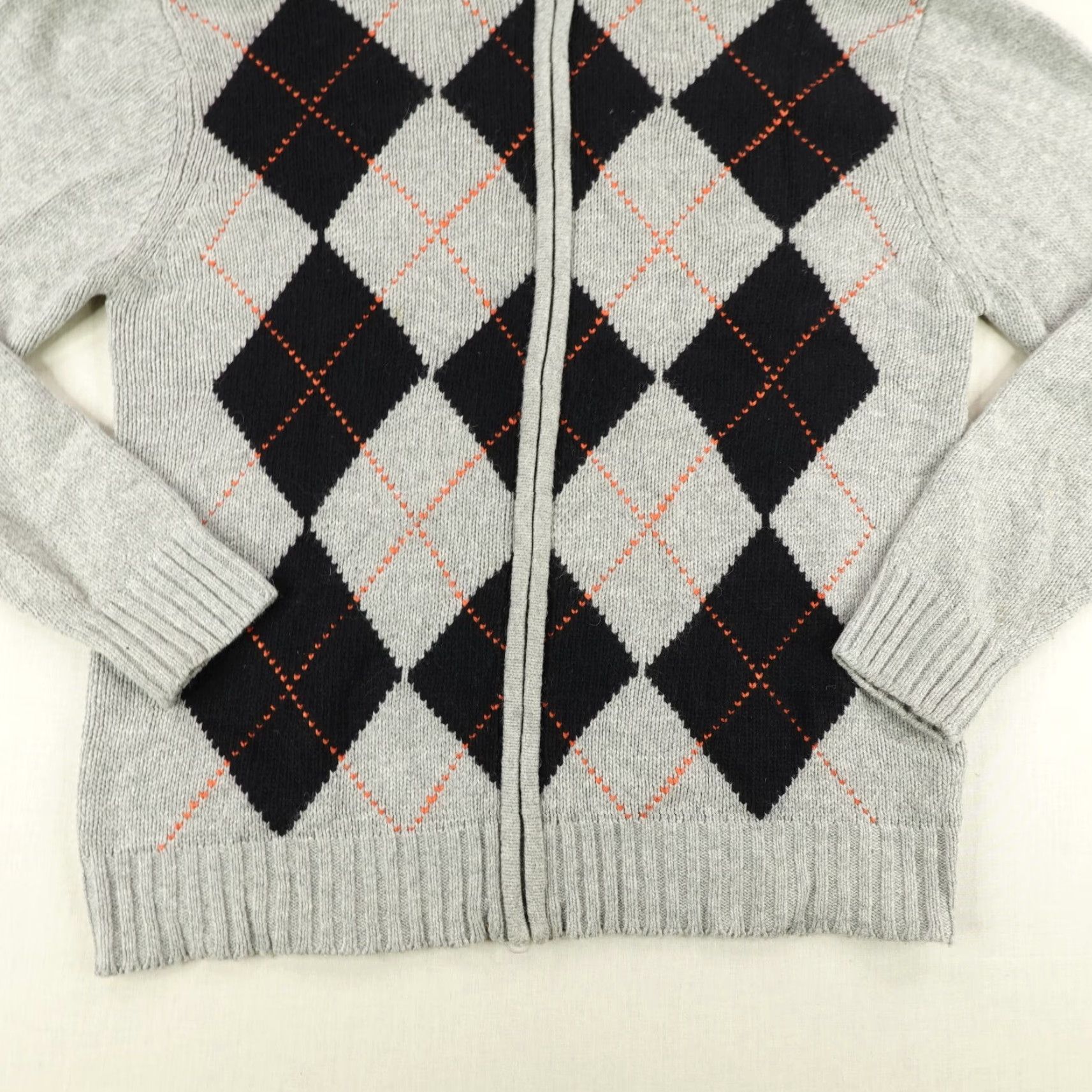 Paul & Shark VINTAGE Paul & Shark Sweater Full Zip Casual Mens 2XL Wool Gray Argyle 90s Outdoor Size US XXL / EU 58 / 5 - 3 Thumbnail