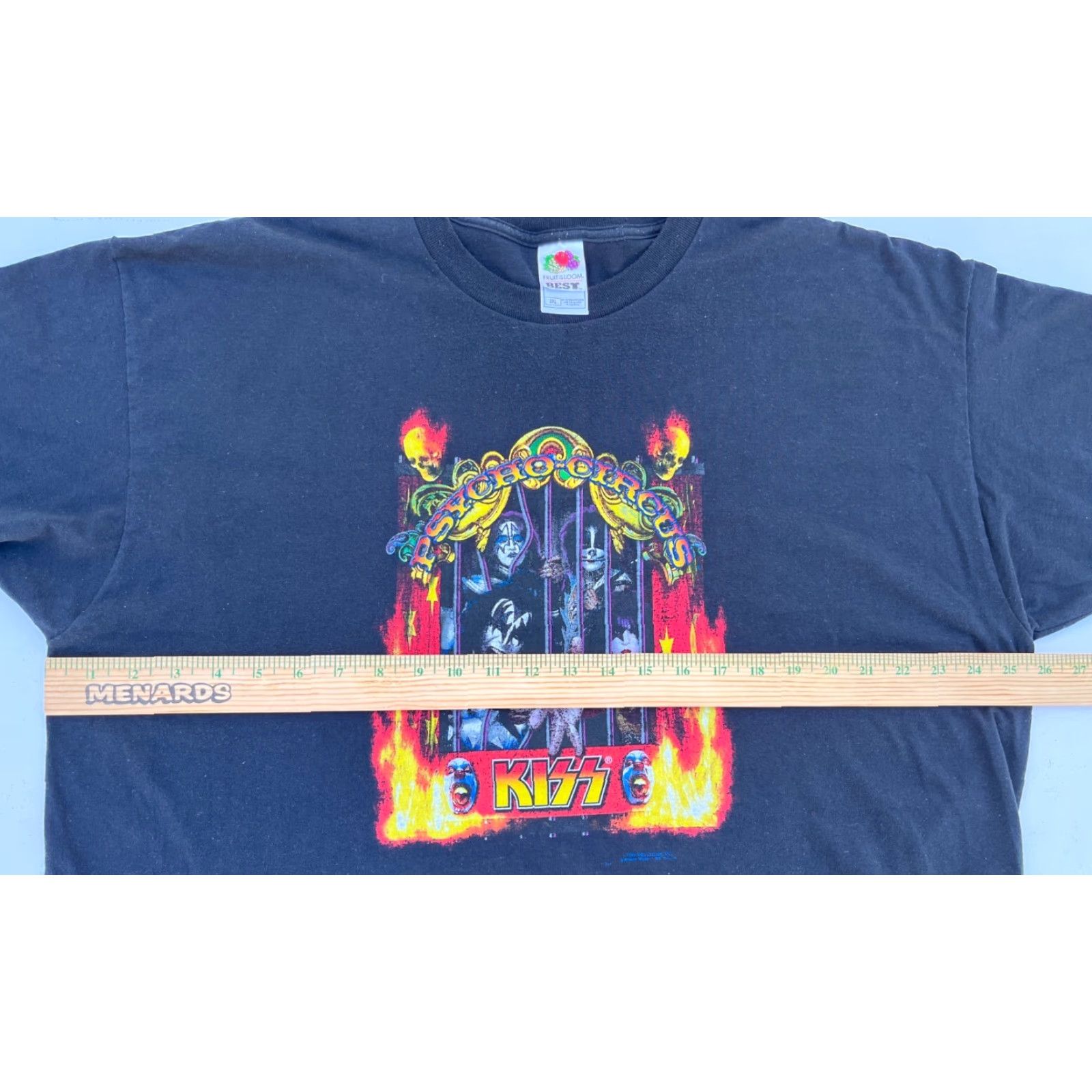 Fruit Of The Loom VINTAGE KISS Psycho Circus Band T-Shirt Sz 2XL Shirt Mens Black 1999 Band, Music Size US XXL / EU 58 / 5 - 8 Thumbnail