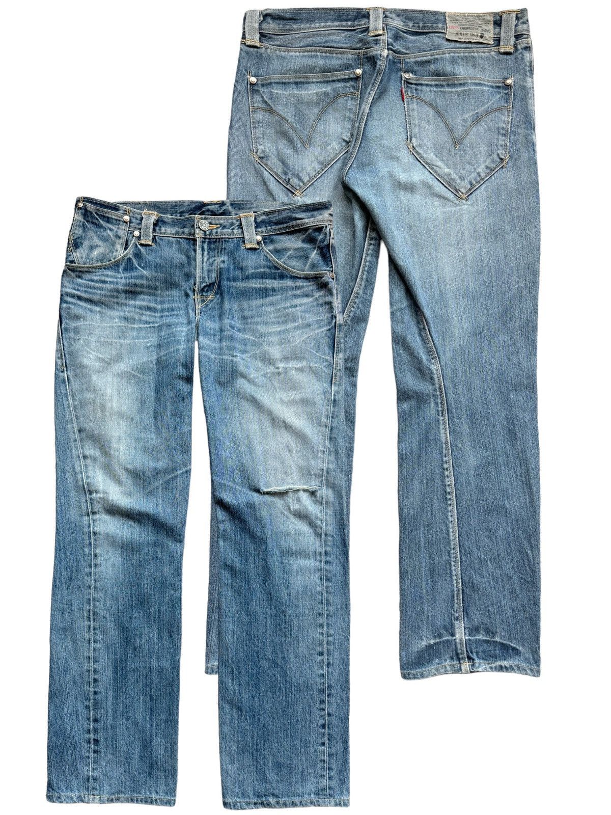 Vintage Distressed Levi's Engineered Twisted jeans