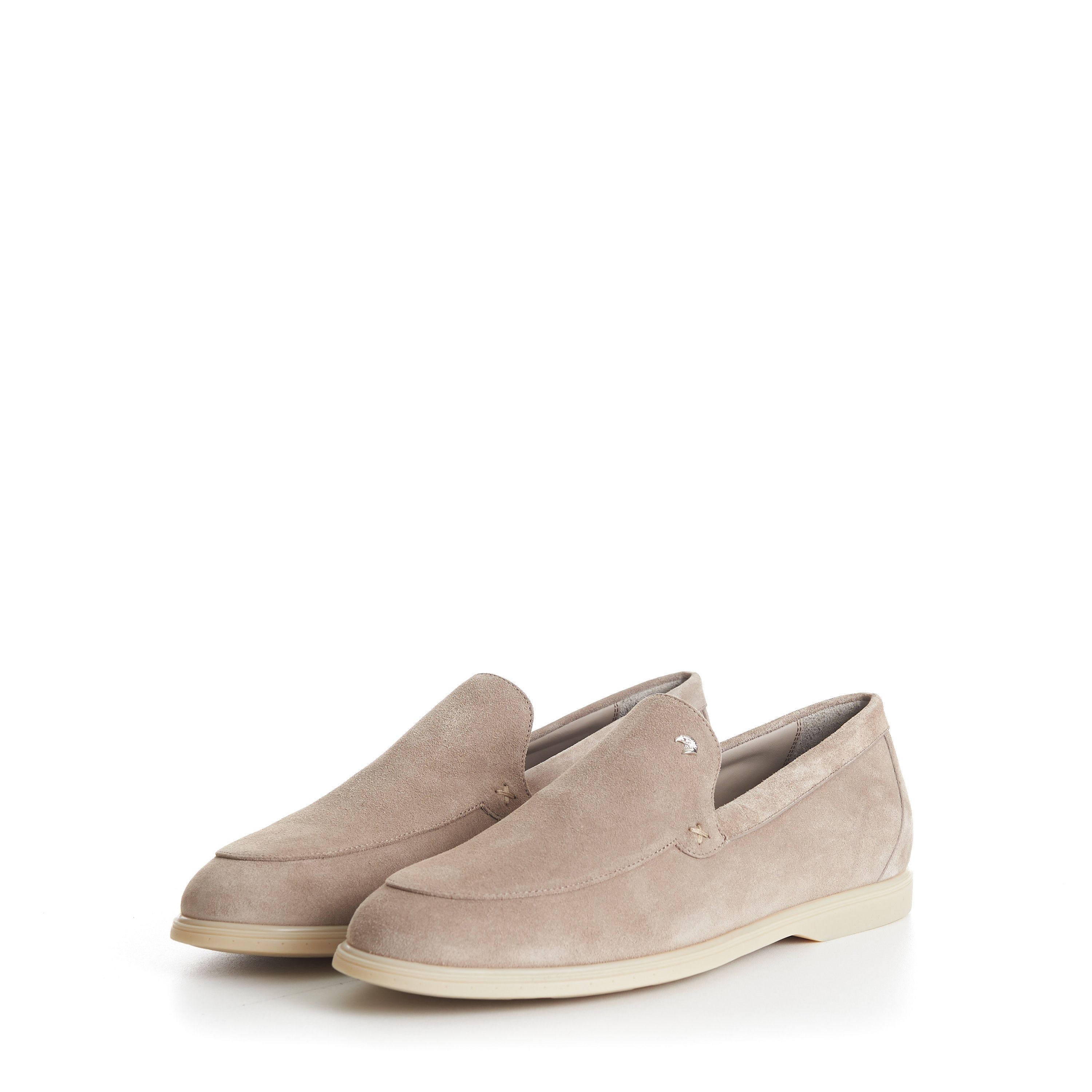 Stefano Ricci Beige Suede Slip-On Loafers - Eagle Head Hardware Size US 8 / EU 41 - 4 Thumbnail