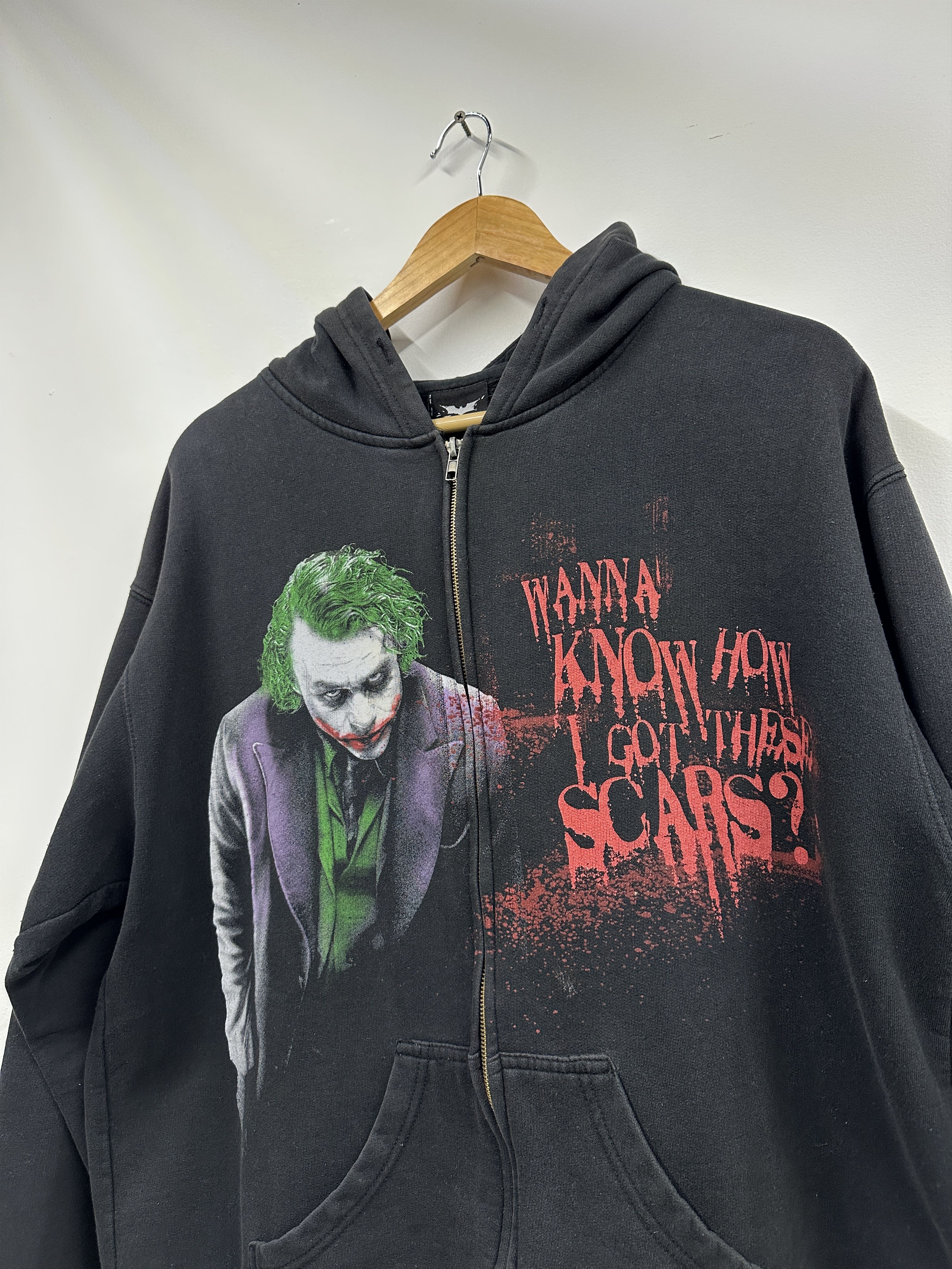 Other Vintage The Dark Knight Joker Zip Hoodie Black Rare Size US L / EU 52-54 / 3 - 2 Thumbnail