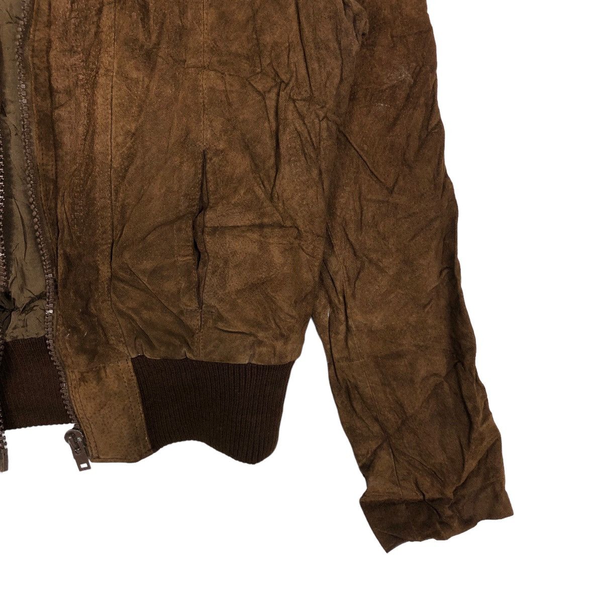 Japanese Brand 🔥Rare Genuine Leather Bomber Jacket Issey Miyake Size US L / EU 52-54 / 3 - 5 Thumbnail