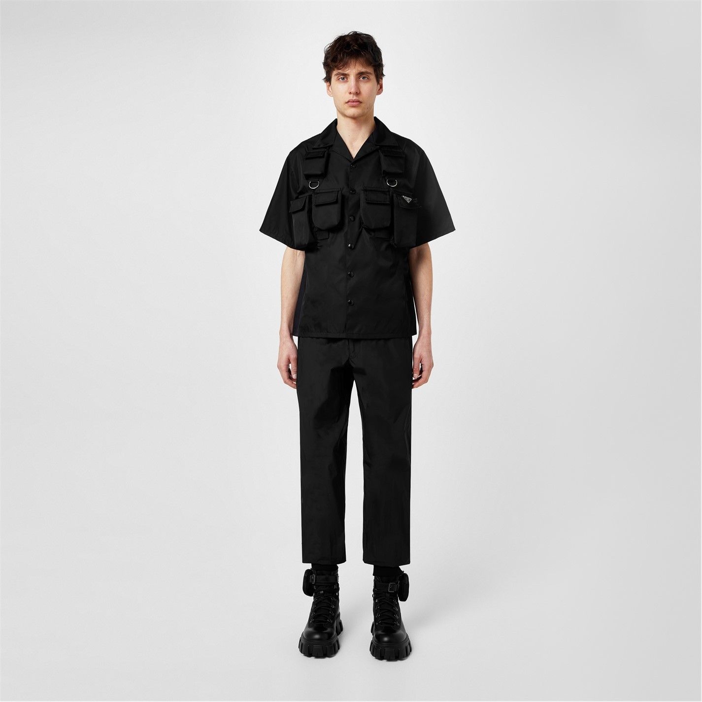 Prada PRADA Short-Sleeved Re-Nylon Shirt Size US XL / EU 56 / 4 - 5 Thumbnail