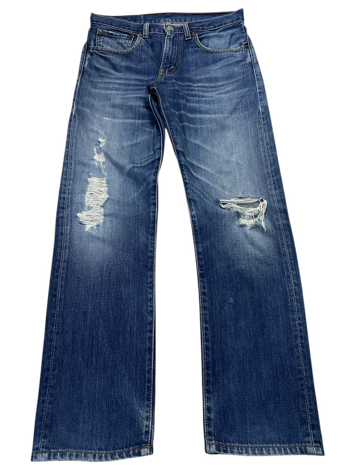 Jean × Levi's × Vintage Vintage Levis 505 Distressed Faded Jean Size US 29 - 1 Thumbnail