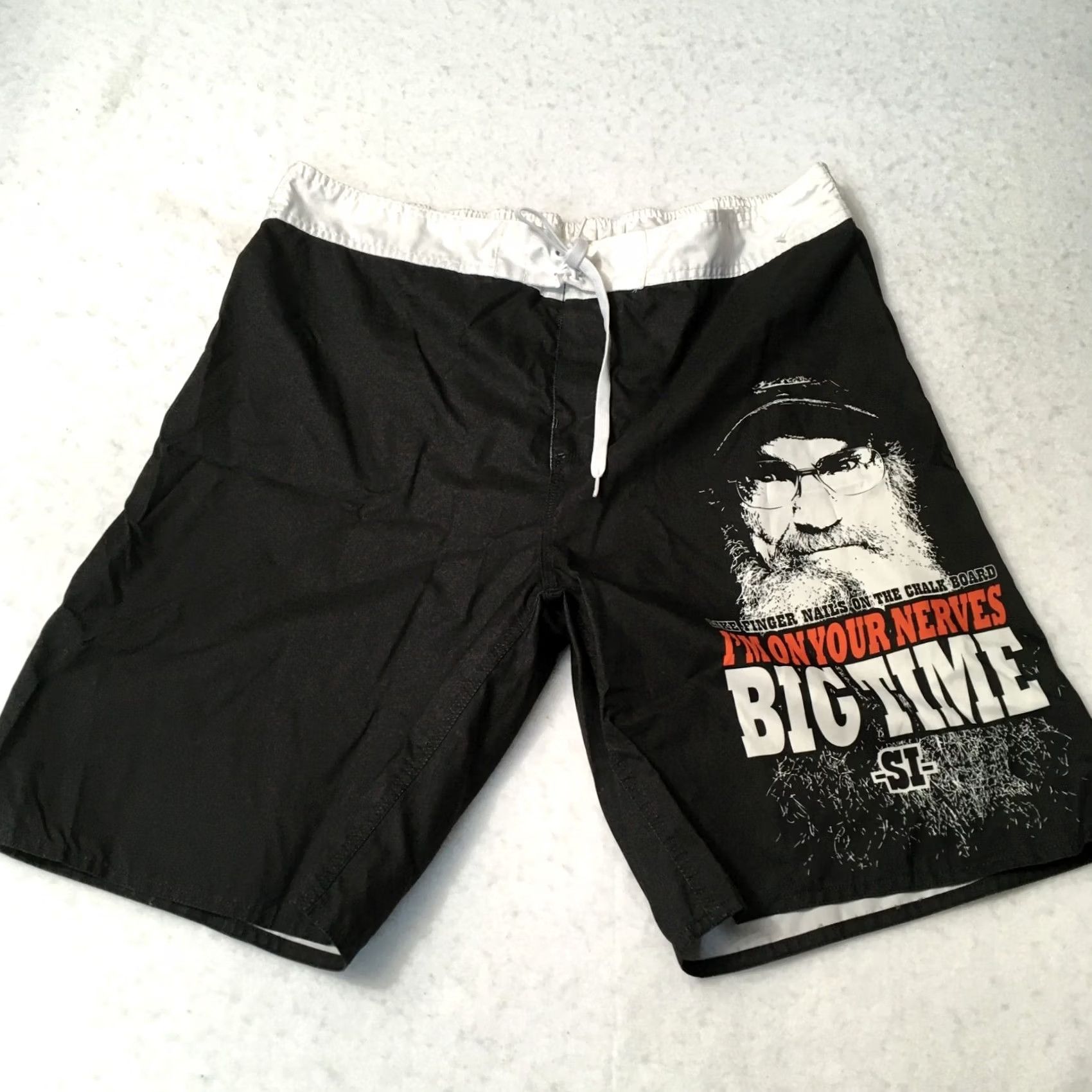 Vintage DUCK DYNASTY black graphic big time SI Shorts Men 38 BIG TIME Size US 38 / EU 54 - 2 Thumbnail