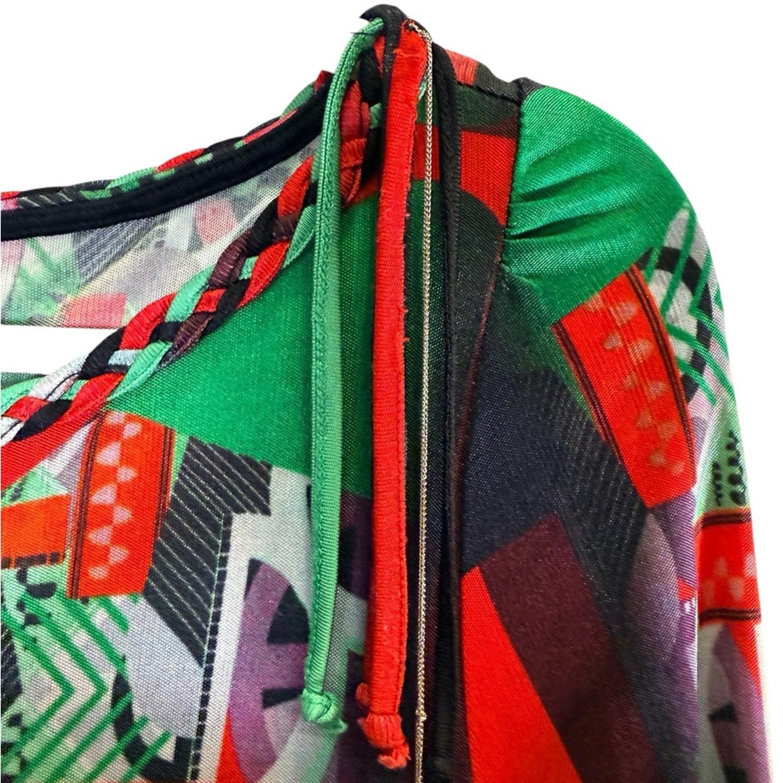 Custo Barcelona Custo Barcelona Multicolor Abstract Long Sleeve Dress sz S Size S / US 4 / IT 40 - 4 Thumbnail