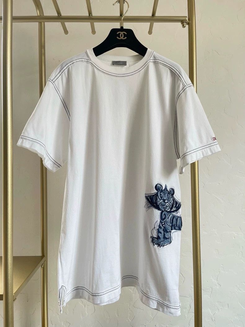 Dior Dior Tiger Embroidery White Short Sleeve S - dmc Size US S / EU 44-46 / 1 - 1 Thumbnail