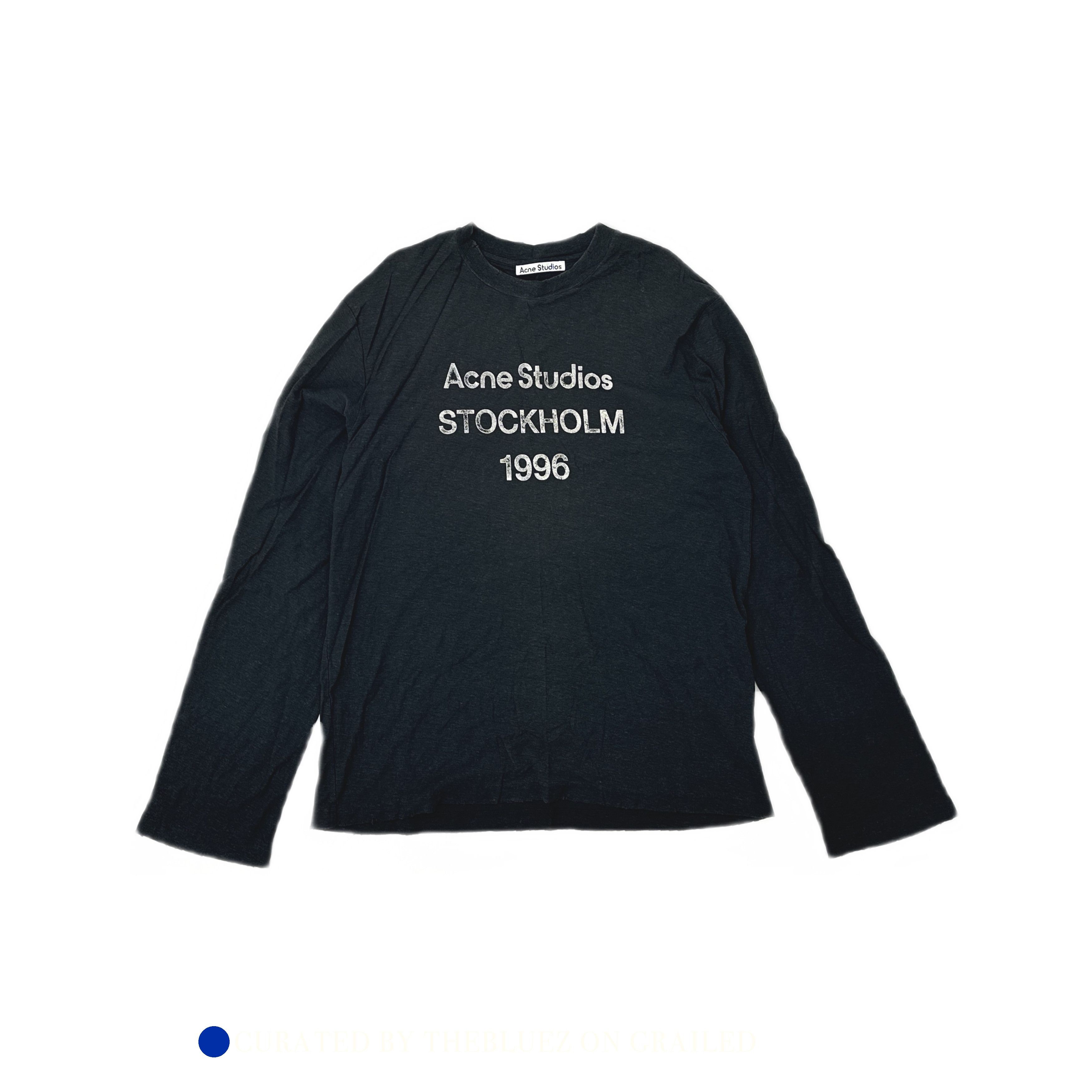 Acne Studios Black Long Sleeve Logo T-Shirt Size S Size US S / EU 44-46 / 1 - 1 Thumbnail