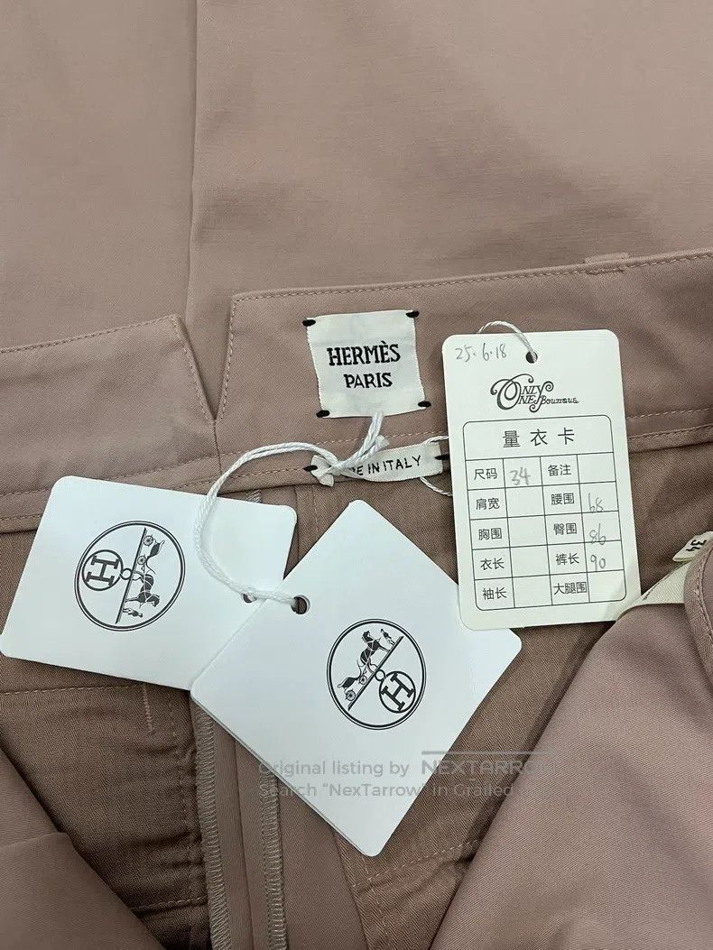 Hermes Hermes Nude pink cropped pants Size 42" / US 20 - 4 Thumbnail