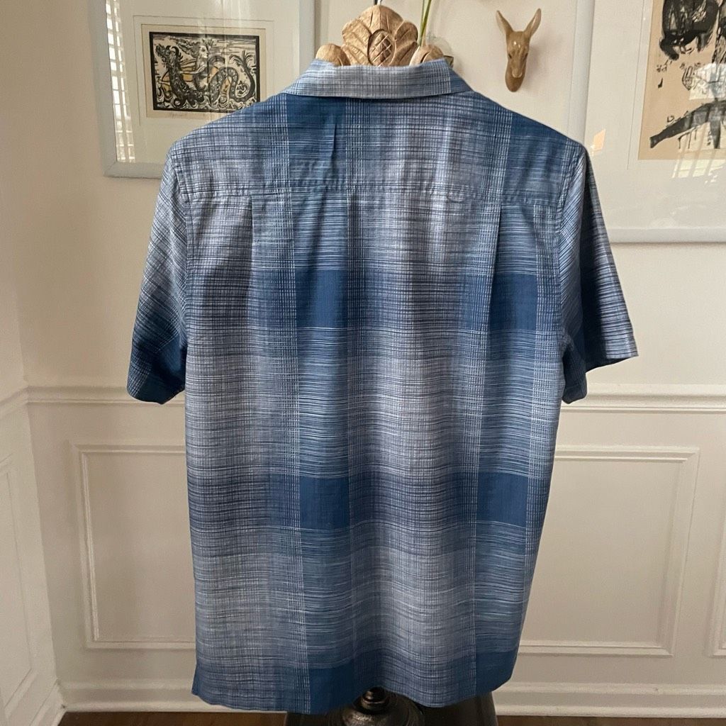 Tommy Bahama Tommy Bahama Silk Cotton Blue Plaid Short Sleeve Button Up S Size US M / EU 48-50 / 2 - 4 Thumbnail