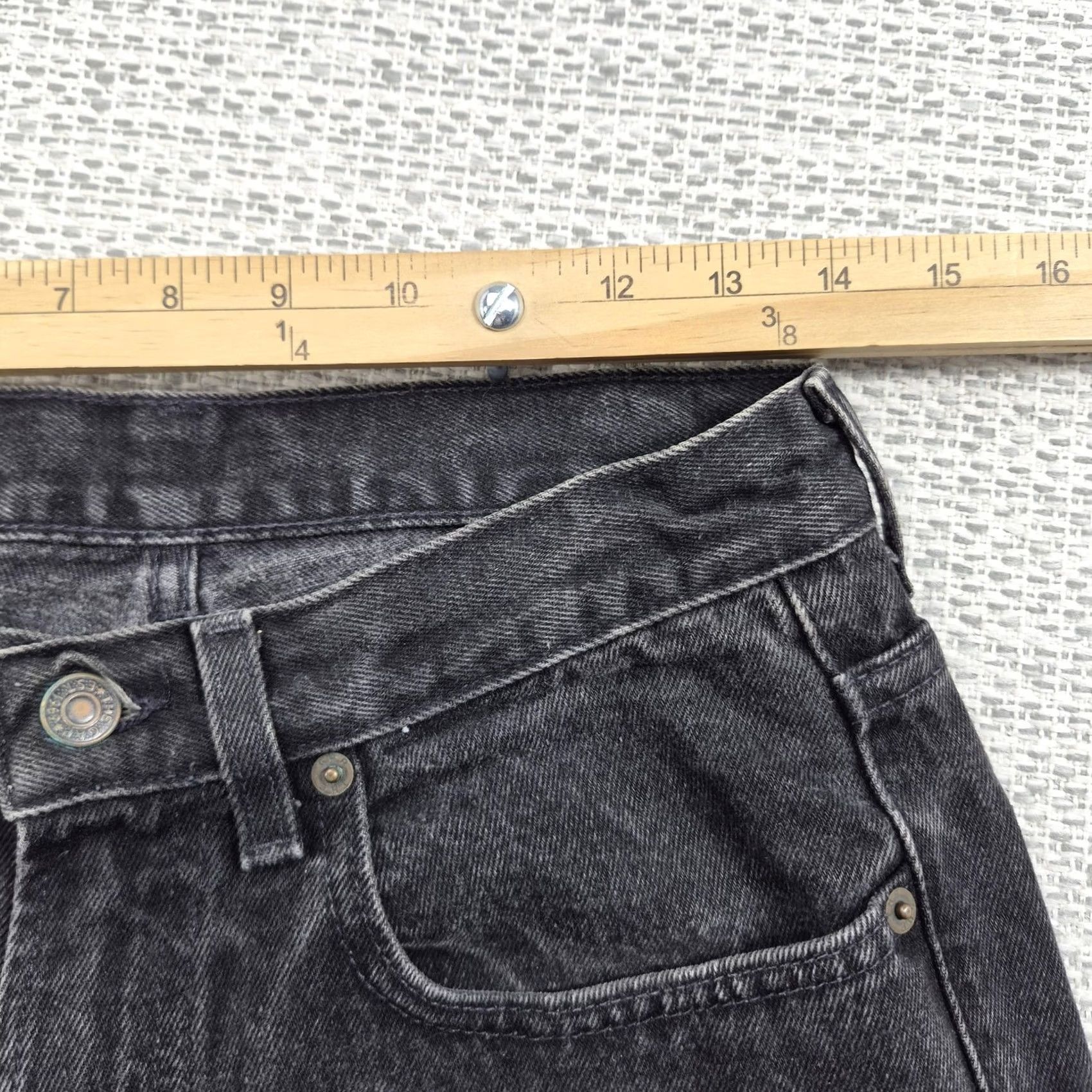 Gap VINTAGE Gap Easy Fit Jeans Mens 31x34 Black Relaxed Straight Denim USA Made 90s 5-Pocket Logo 80s 90s Hipster Retro Size US 31 - 6 Thumbnail