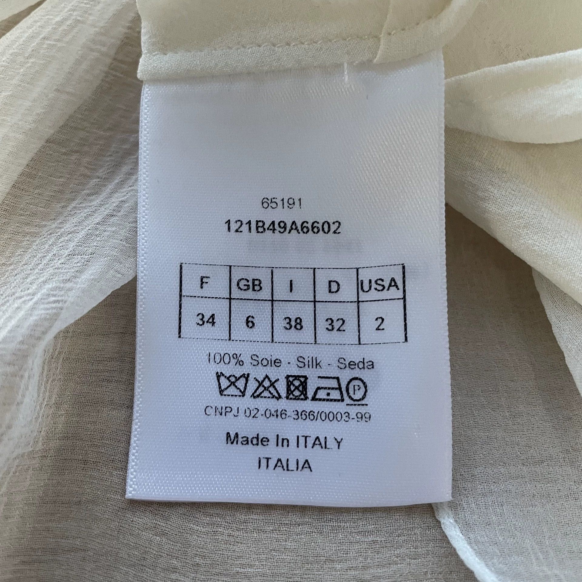 Dior Dior Princess Collar Silk Camisole Women's 34 Cream Size XXS / US 00 / IT 34 - 7 Thumbnail