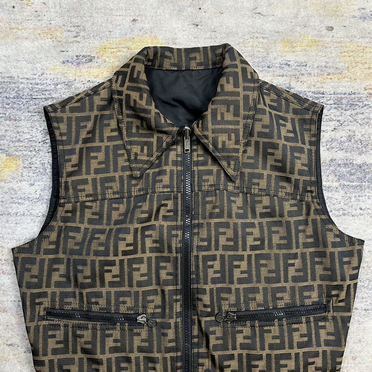 Fendi × Vintage VIntage 90s Fendi zucca reversible vest Size S / US 4 / IT 40 - 5 Thumbnail