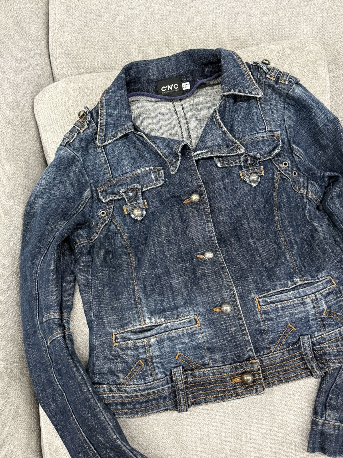 Costume National Archive C’N’C Costume National Vintage Denim Jacket Size M / US 6-8 / IT 42-44 - 2 Thumbnail