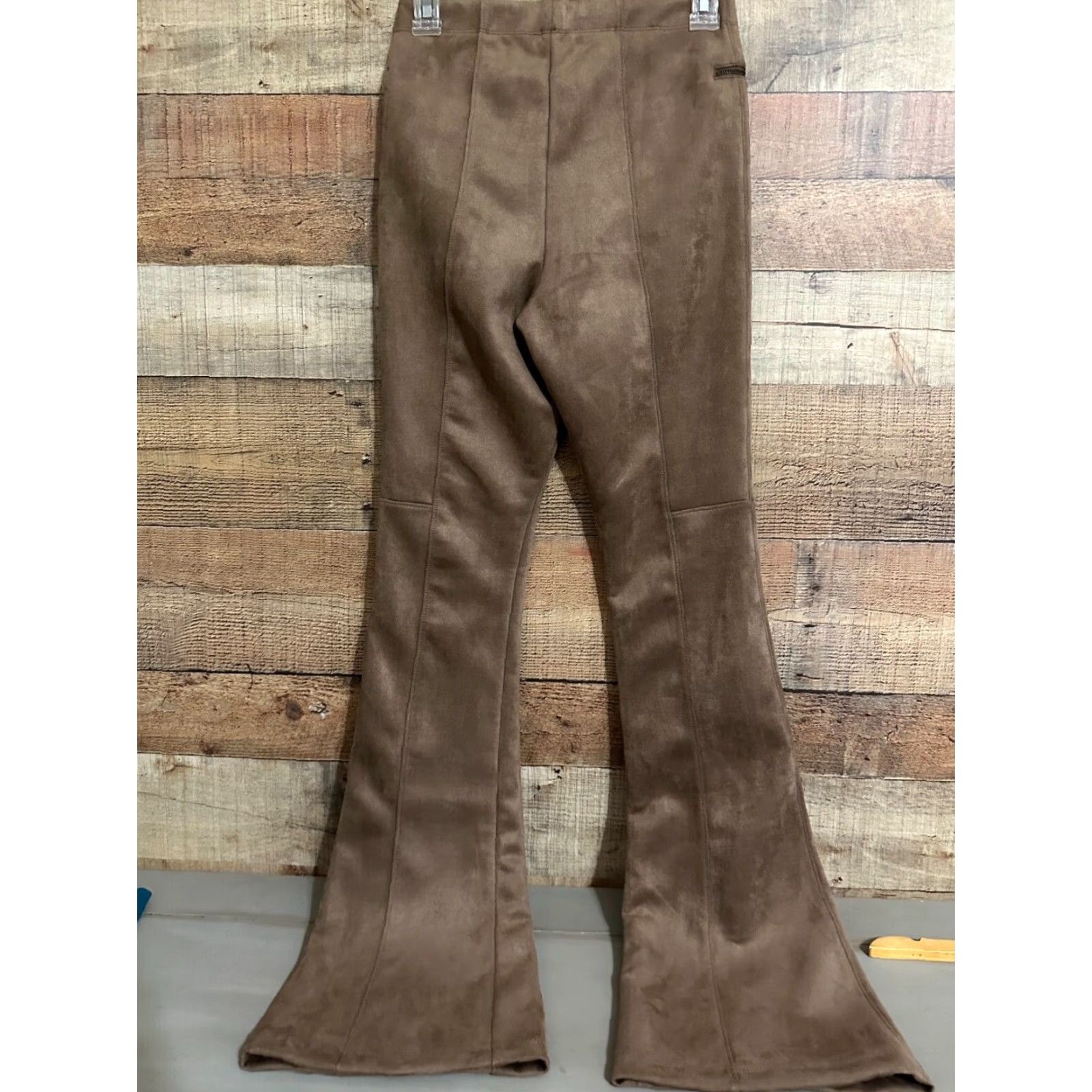 Bcbgmaxazria BCBG MAXAZRIA Jeans Flare Bell Bottom Brown Women Wide-Leg XS Size 26" / US 2 / IT 38 - 2 Thumbnail