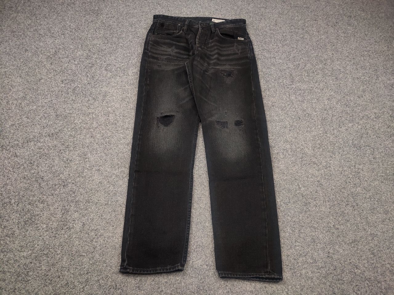 G-Star G Star Raw Alum Relaxed Straight Fit Distressed Denim Jeans Size US 31 - 3 Thumbnail