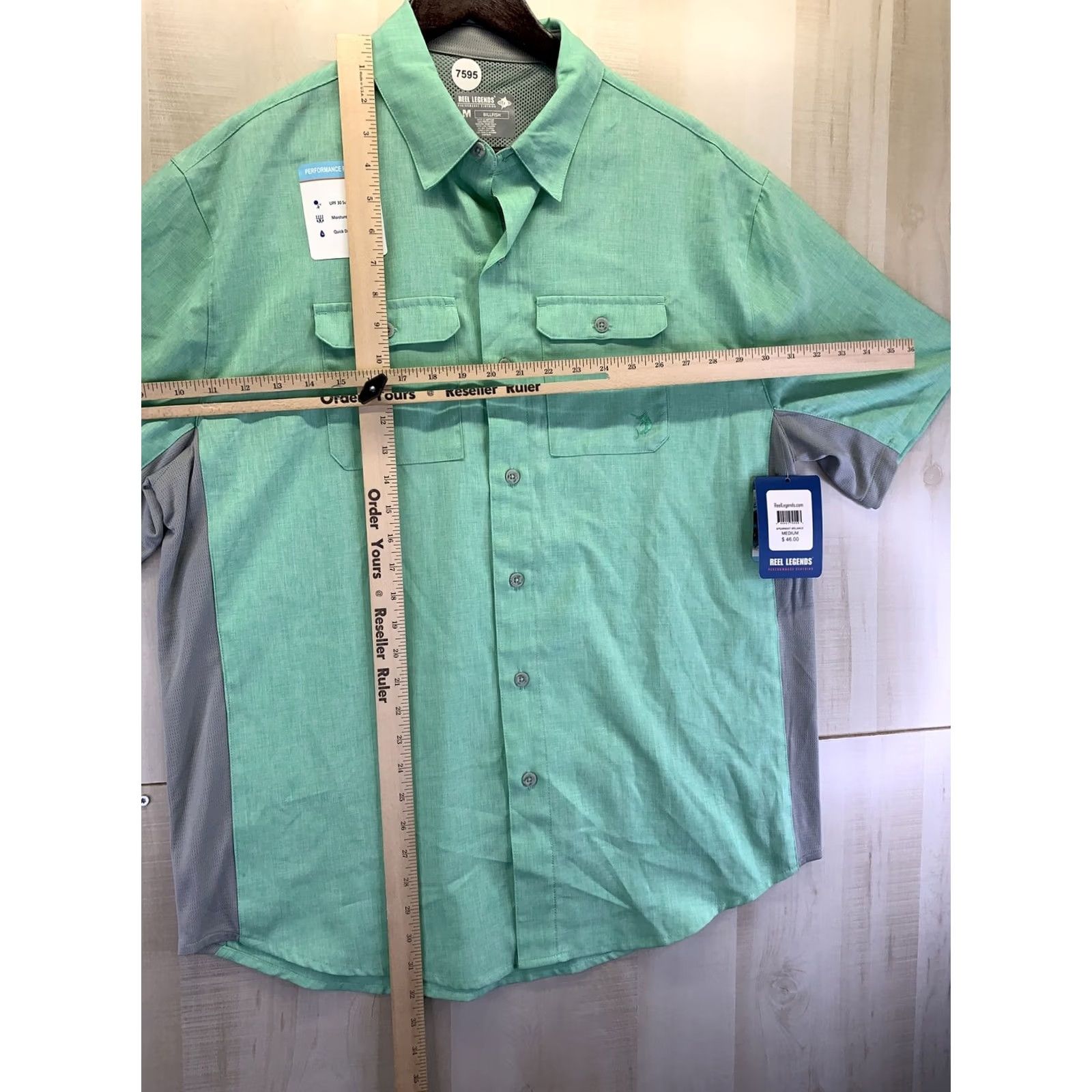 Vintage VINTAGE? No, Not Vintage. Reel Legends Billfish Performance Button Up Fishing Shirt Mens M NWT-7595 Size US M / EU 48-50 / 2 - 7 Thumbnail