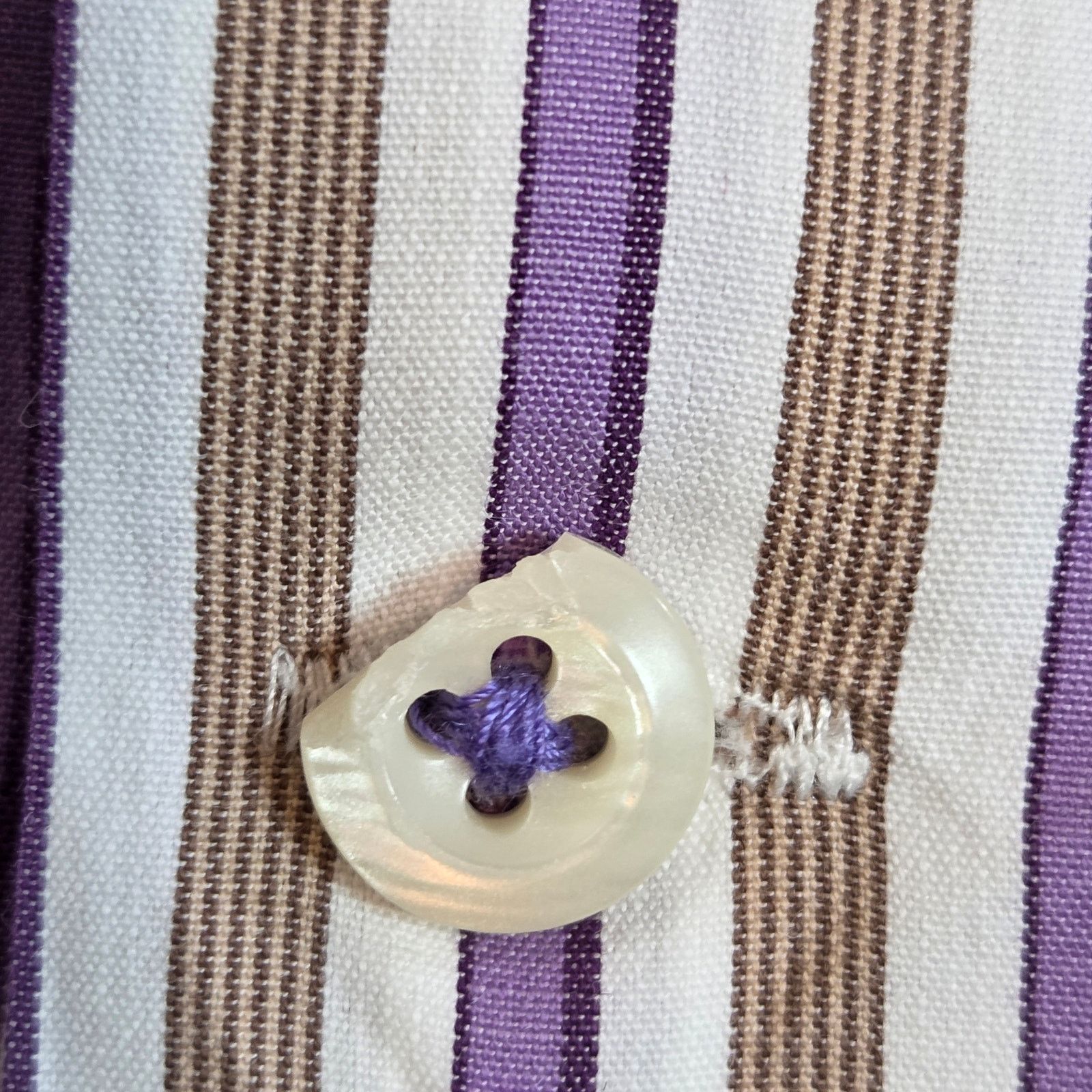 Peter Millar Peter Millar XL Cotton Stripe Button Down Shirt Size US XL / EU 56 / 4 - 5 Thumbnail