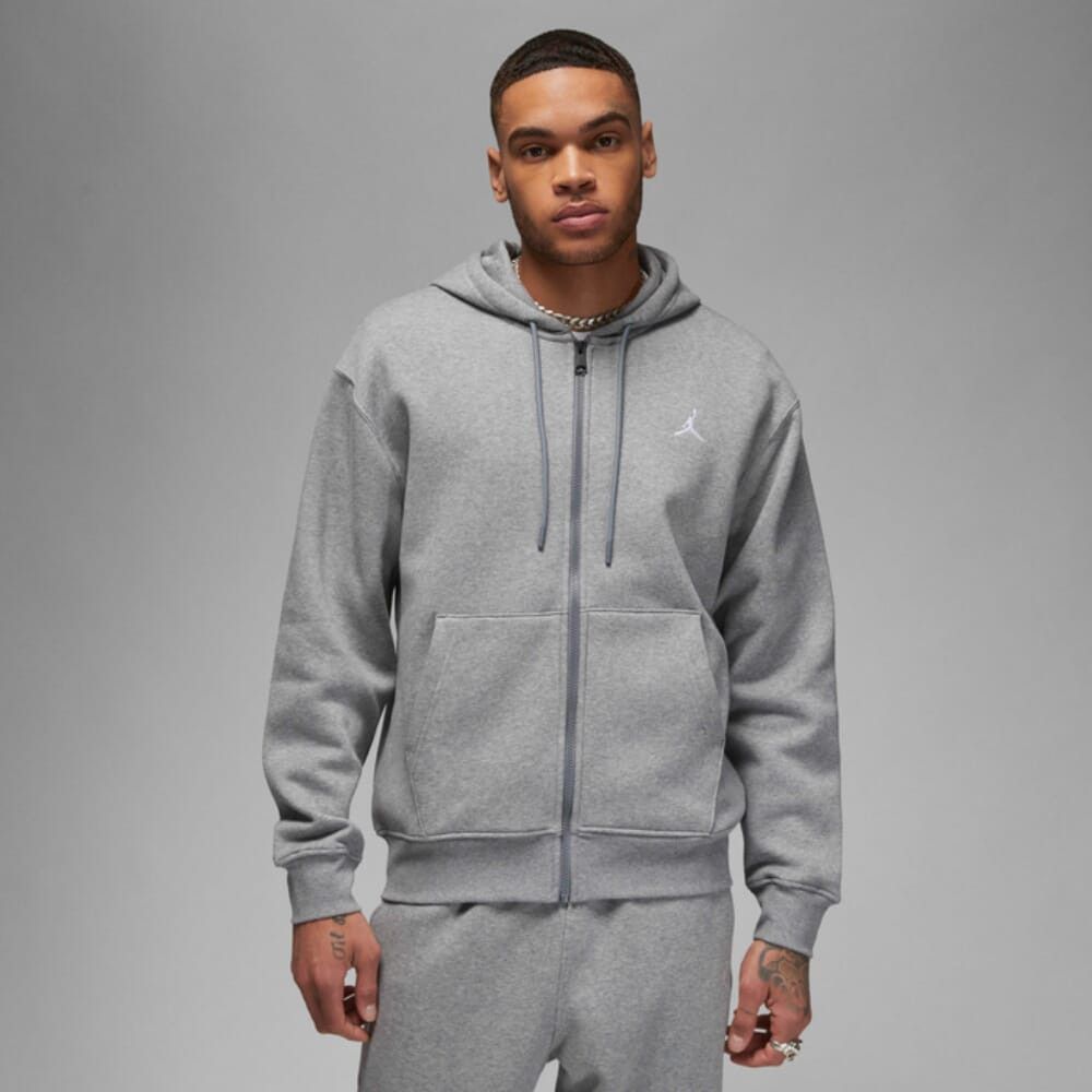 Jordan Brooklyn Fleece Zip Hoodie Carbon Heather FJ7771-091