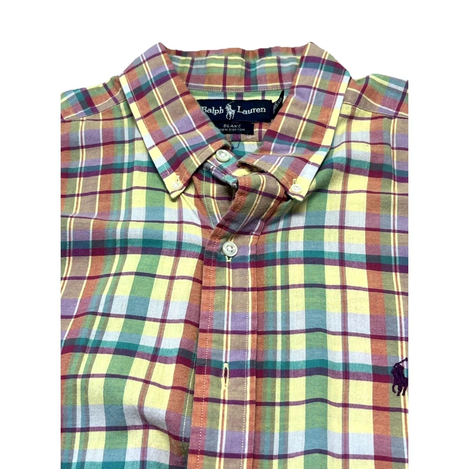 Ralph Lauren Ralph Lauren Blake Plaid Shirt Mens XXL Short Sleeve Button-Down 100% Cotton Size US XXL / EU 58 / 5 - 3 Thumbnail