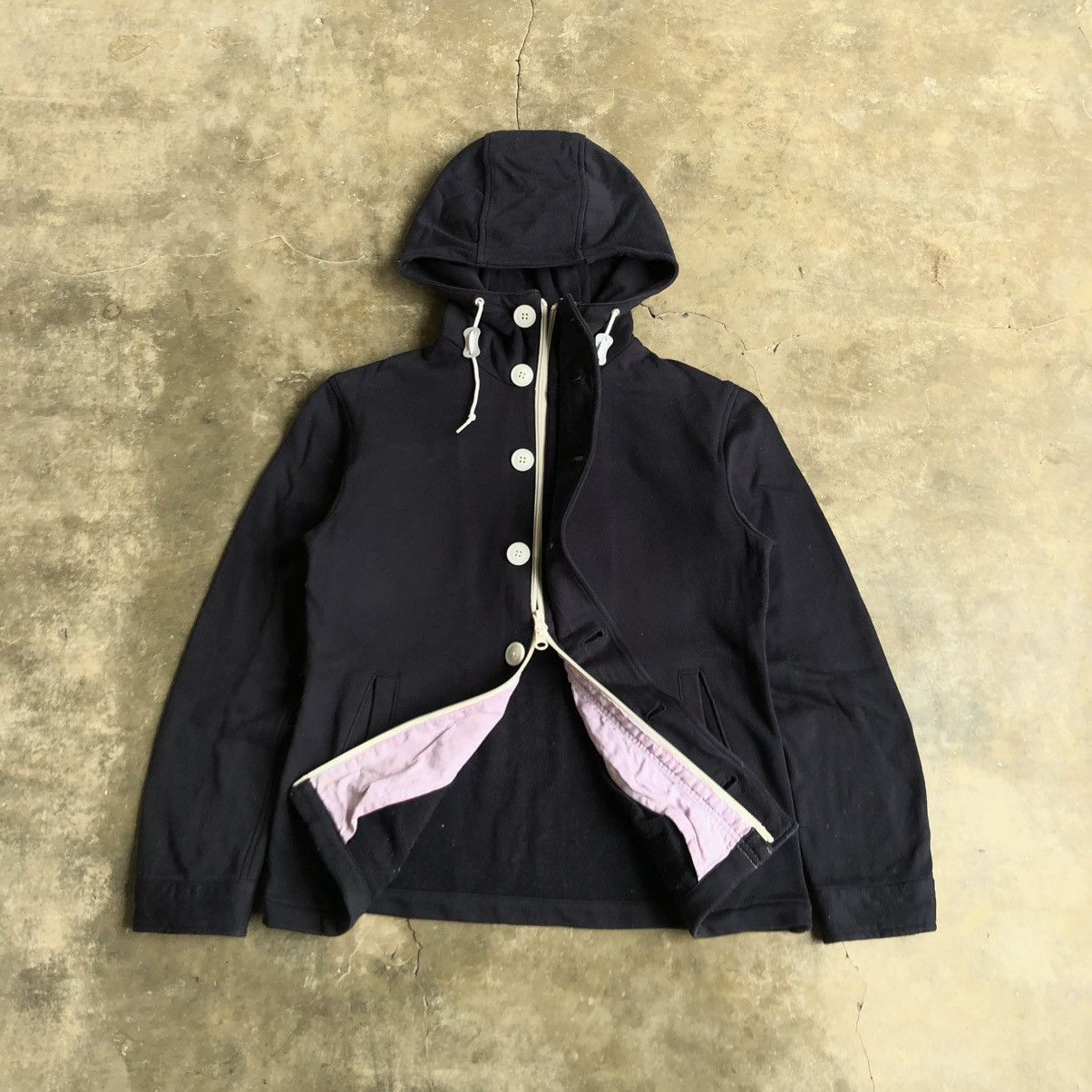 Beams Plus 2000s Beams Japan Button/Zipper Hoodie Black Ifsixwasnine Size US S / EU 44-46 / 1 - 8 Thumbnail