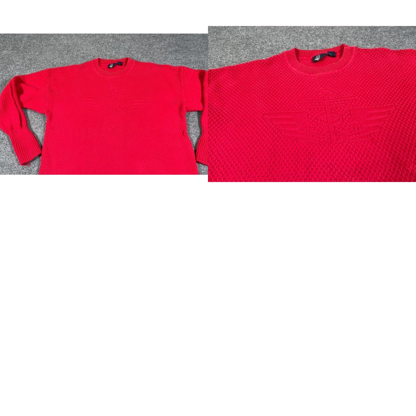 Dockers VTG 90s Dockers Sweater Textured Logo Red 1X Big & Tall Men Crew Neck Heavyweight Cotton USA Made Size US XL / EU 56 / 4 - 8 Thumbnail