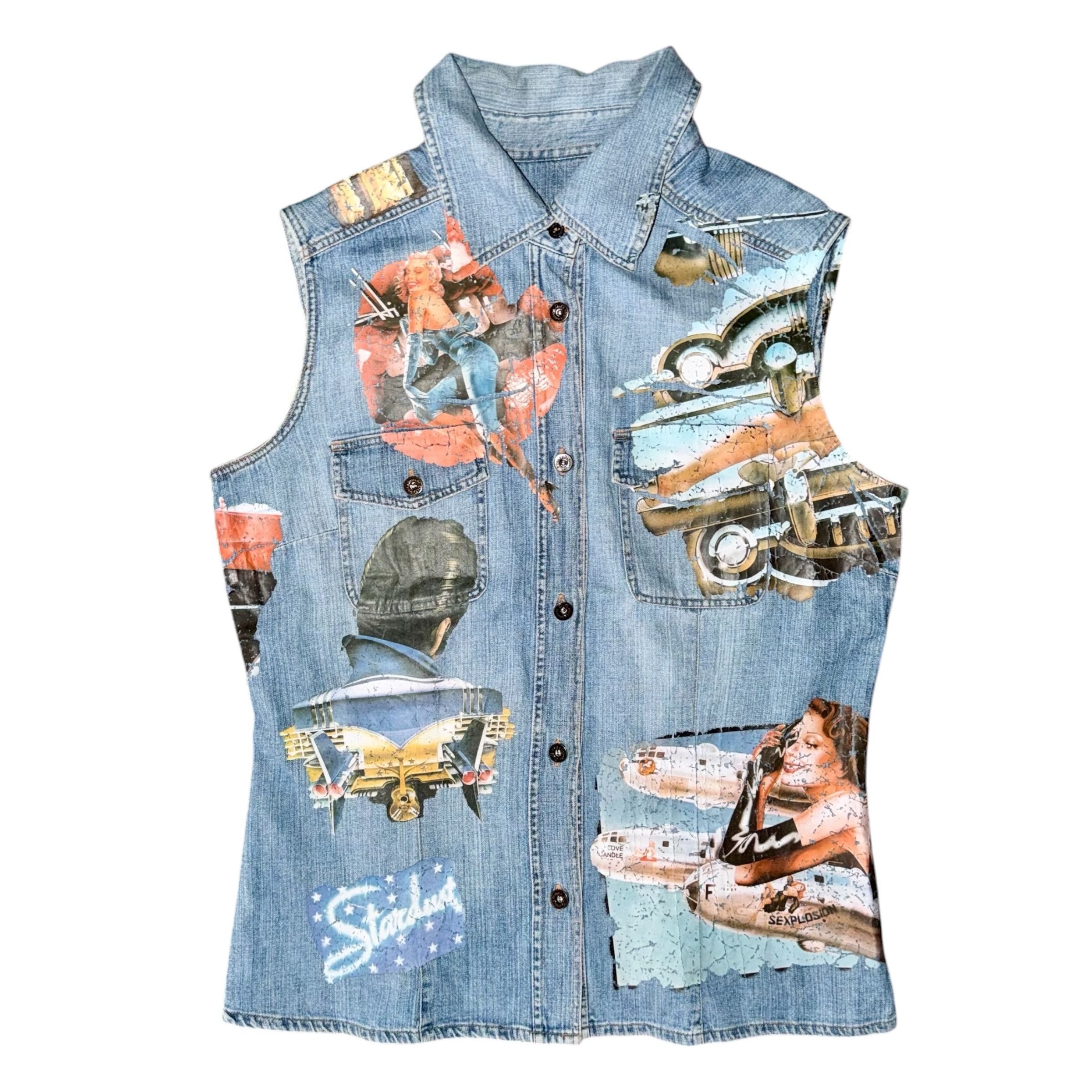 Dolce & Gabbana DOLCE&GABBANA AW2004 DENIM VEST Size US XL / EU 56 / 4 - 1 Thumbnail