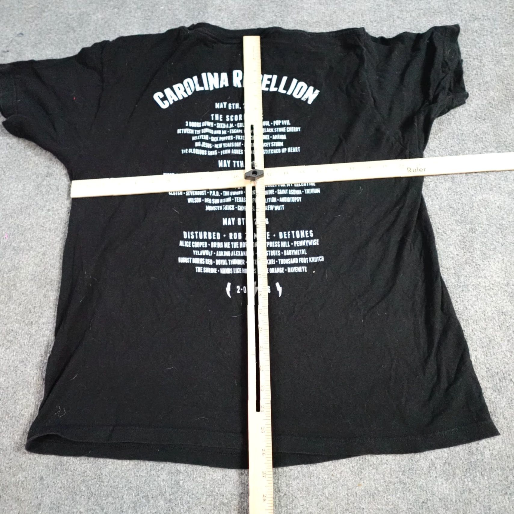 Vintage Carolina Rebellion Shirt XL Black Double Sided Rob Zombie Deftones Pennywise Shirt Mens XL Black Double Sided Size US XL / EU 56 / 4 - 7 Thumbnail