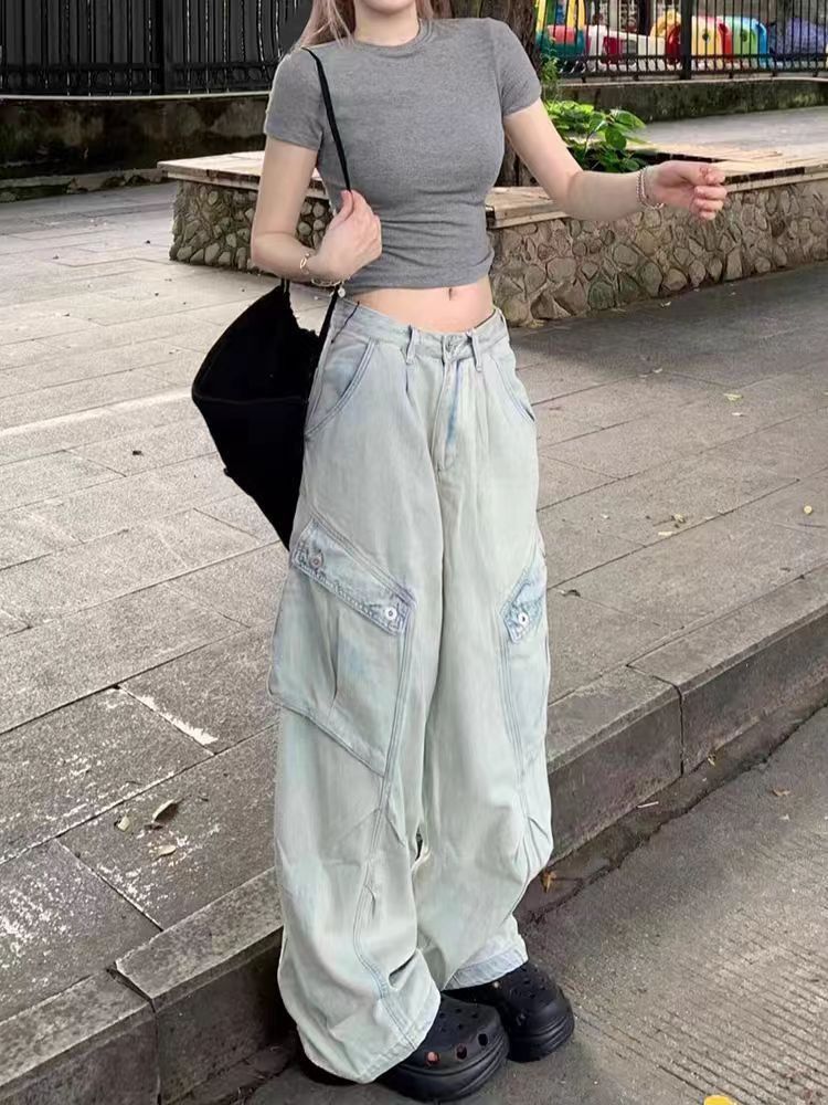 Japanese Brand × Jean Loose wide leg workwear jeans Size US 30 / EU 46 - 1 Thumbnail