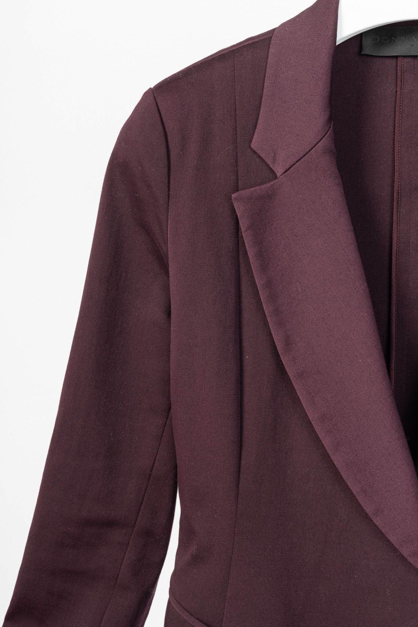 Donna Karan Donna Karan New York Burgundy Cotton-Ponte Blazer Size M / US 6-8 / IT 42-44 - 5 Thumbnail