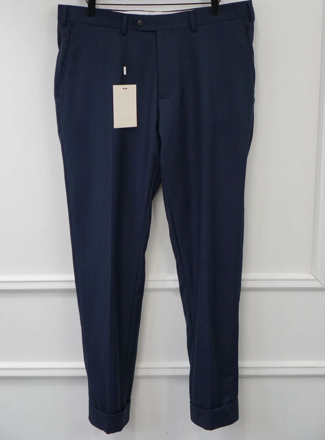 Suitsupply Men Suitsupply Pants Navy Blue Wool Sienna Size UK/US40 Size 40R - 1 Thumbnail
