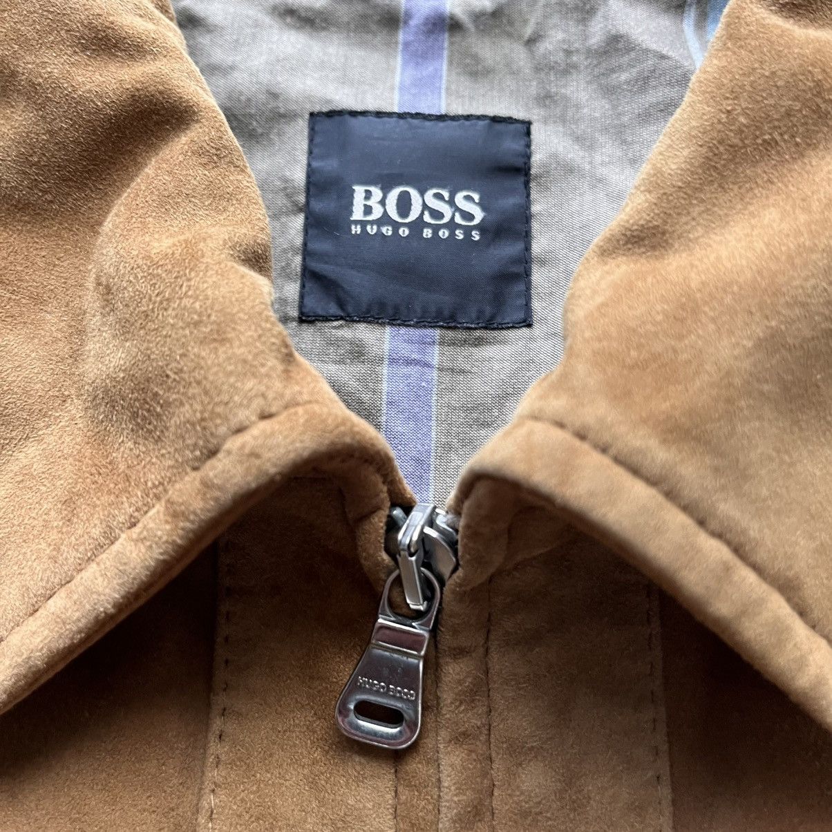 Hugo Boss Hugo Boss Mainline Vintage Goatskin Suede Tan Leather Jacket Size US L / EU 52-54 / 3 - 2 Thumbnail