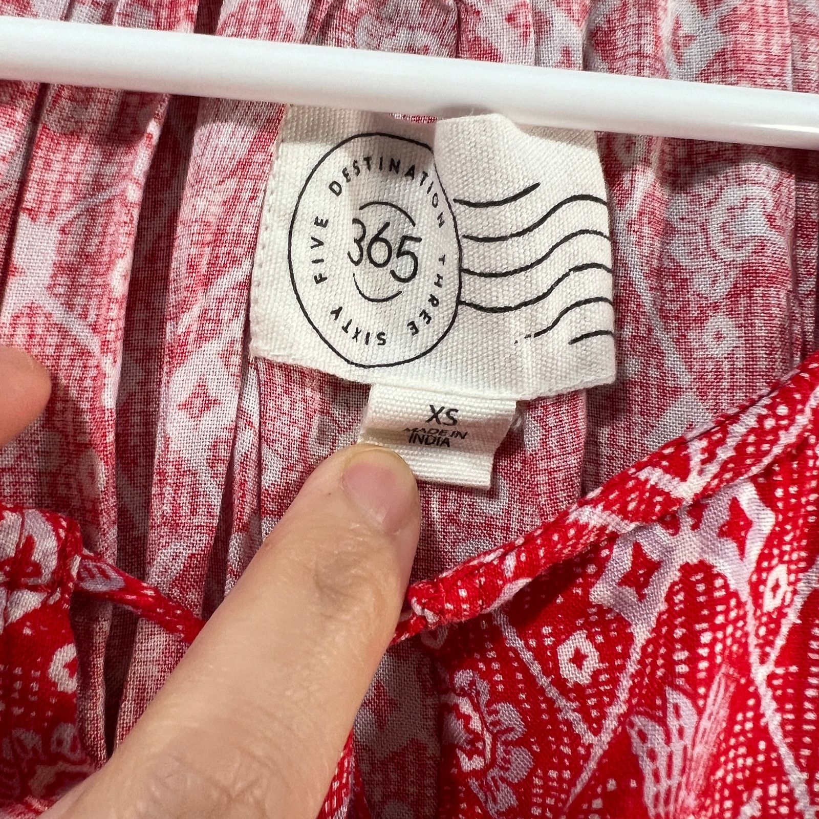 Other Destination 365 Regular Printed Short-Sleeve Midi Dress Red Size XS / US 0-2 / IT 36-38 - 3 Thumbnail