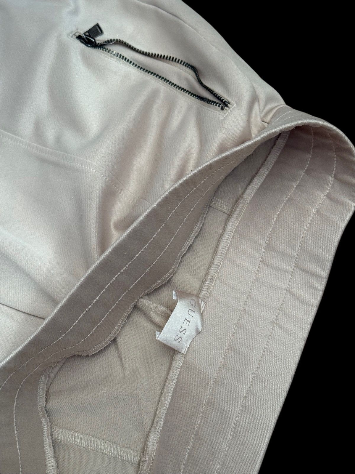 Guess GUESS Beige Satin Joggers Size 32" / US 10 / IT 46 - 3 Thumbnail