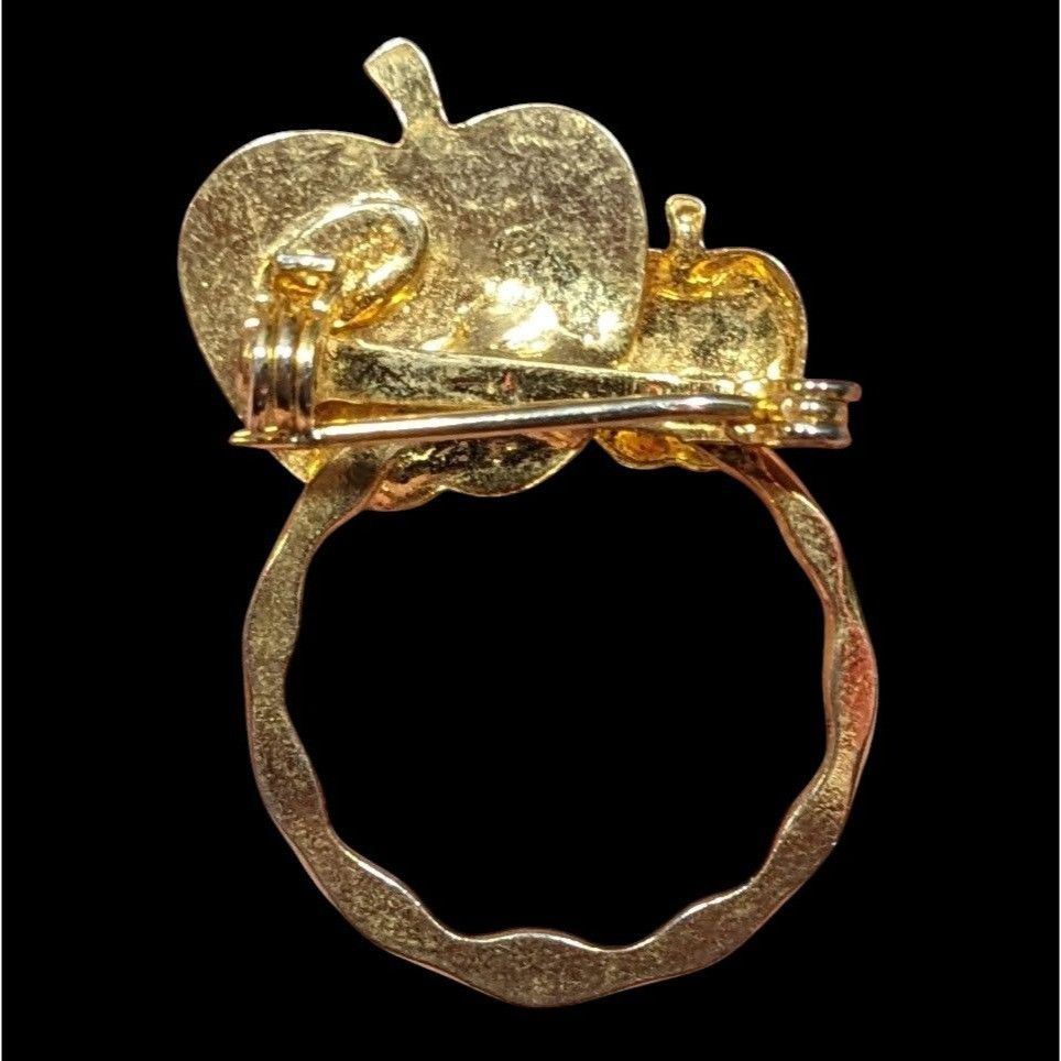 Other Detti Originals Teacher Apple Gold Tone Brooch Size ONE SIZE - 2 Thumbnail
