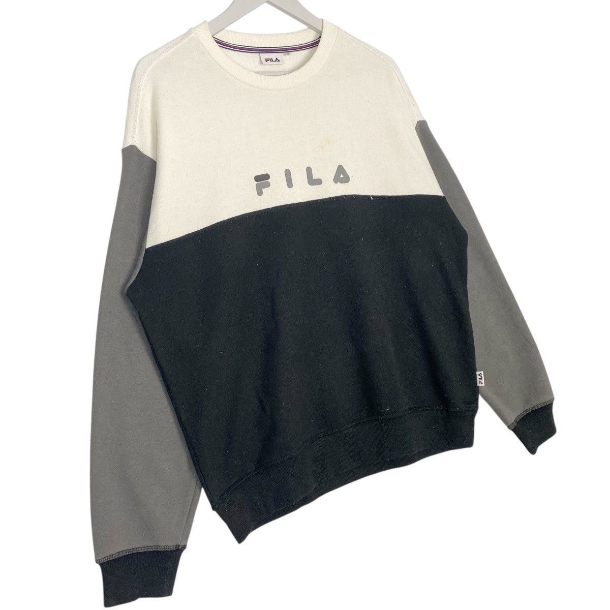 Vintage Vintage Fila Crewneck Sweathirt Black/White Size L Size US L / EU 52-54 / 3 - 3 Thumbnail