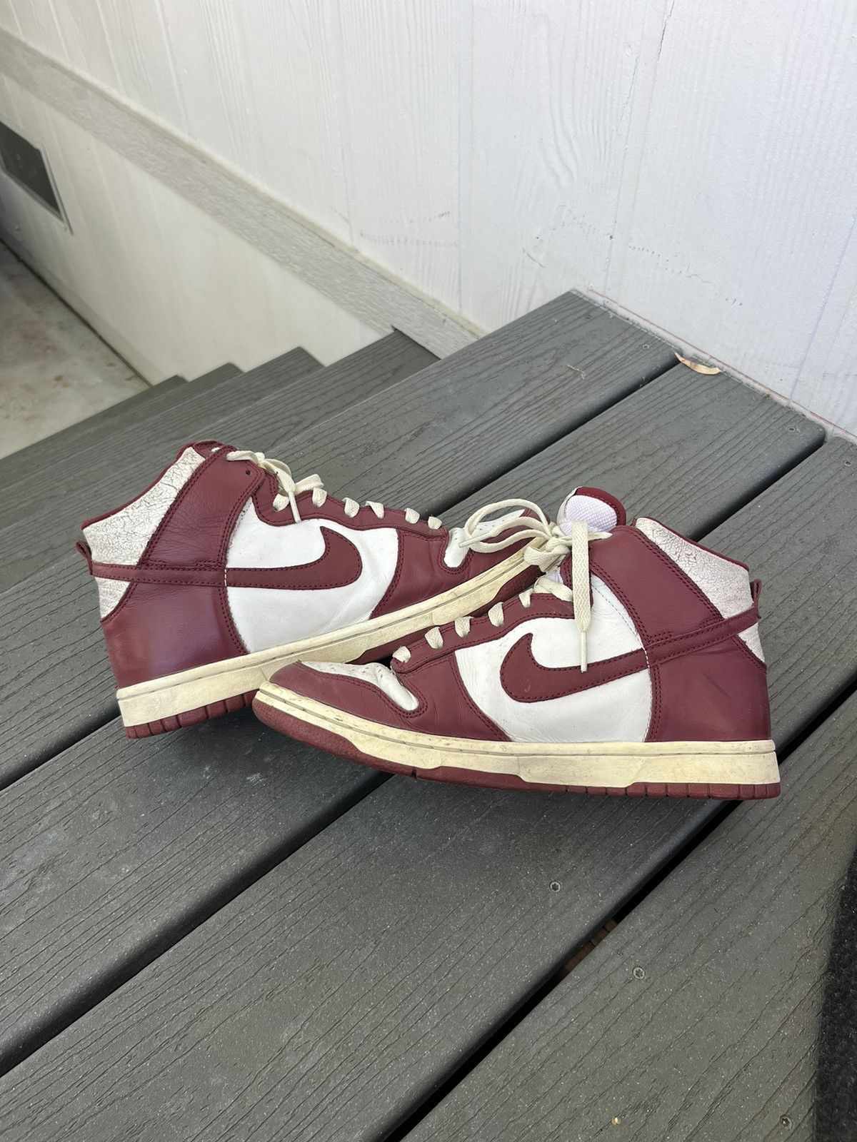 Nike Barn Red Nike Dunk High Size US 8 / EU 41 - 4 Thumbnail