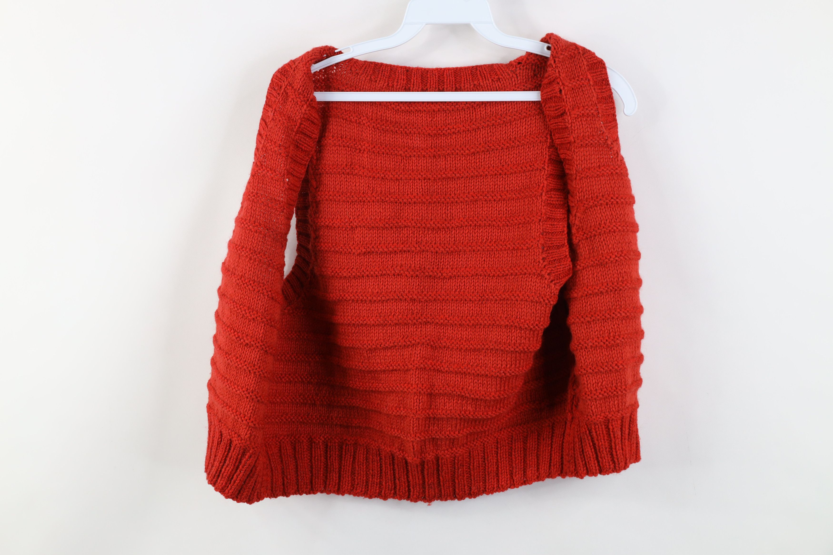 Vintage Vintage 60s Streetwear Crochet Open Front Sweater Vest Red Size S / US 4 / IT 40 - 5 Thumbnail