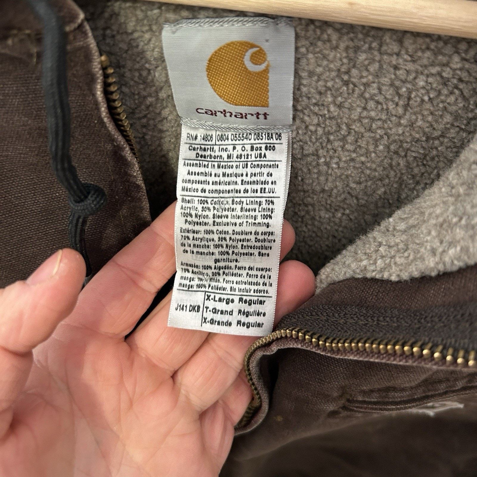 Carhartt Y2K Carhartt Sherpa-Lined Hooded Detroit Jacket “Dark Brown” Size US XL / EU 56 / 4 - 13 Thumbnail